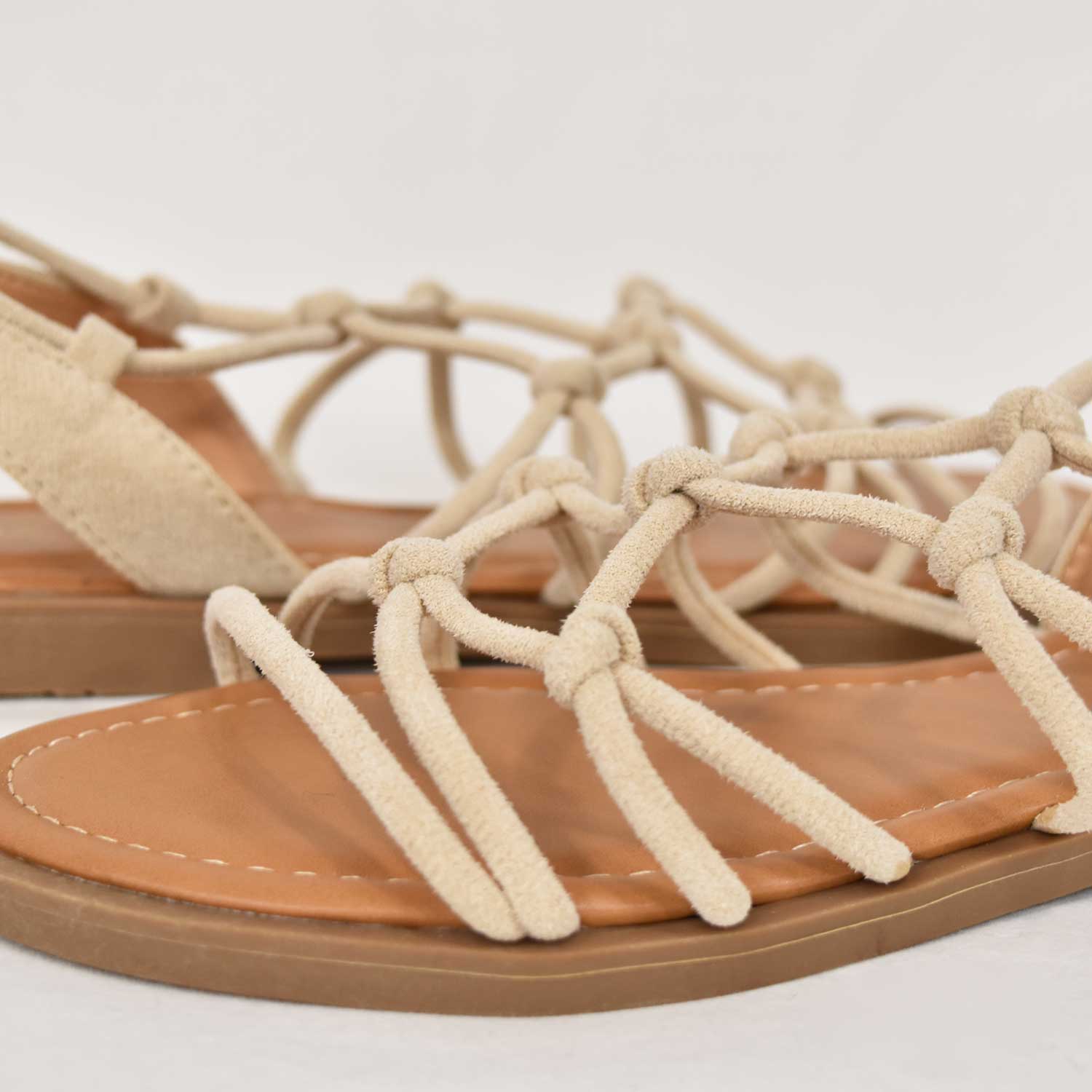 Sandale à nœuds beige