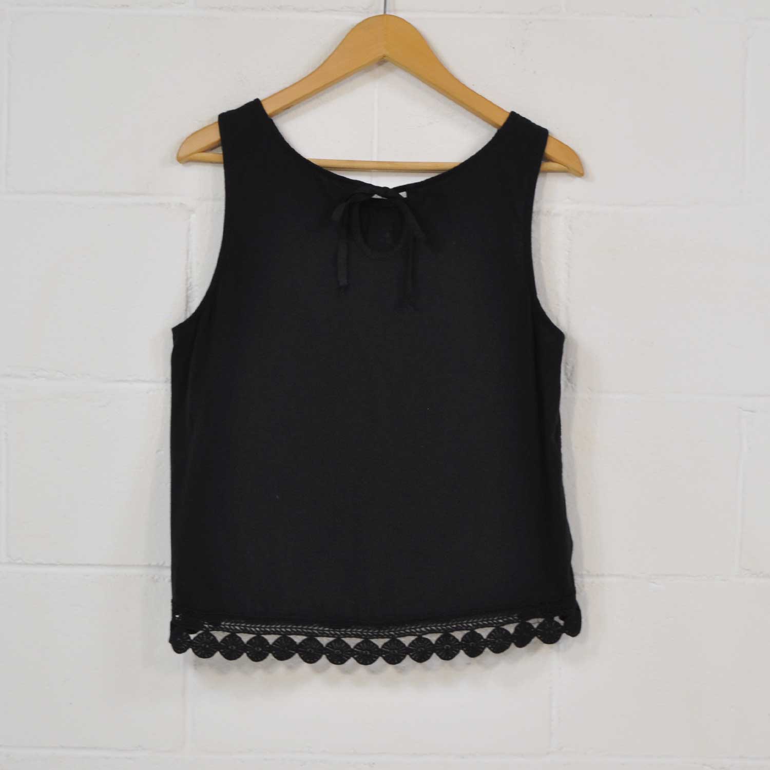 Black embroidered top