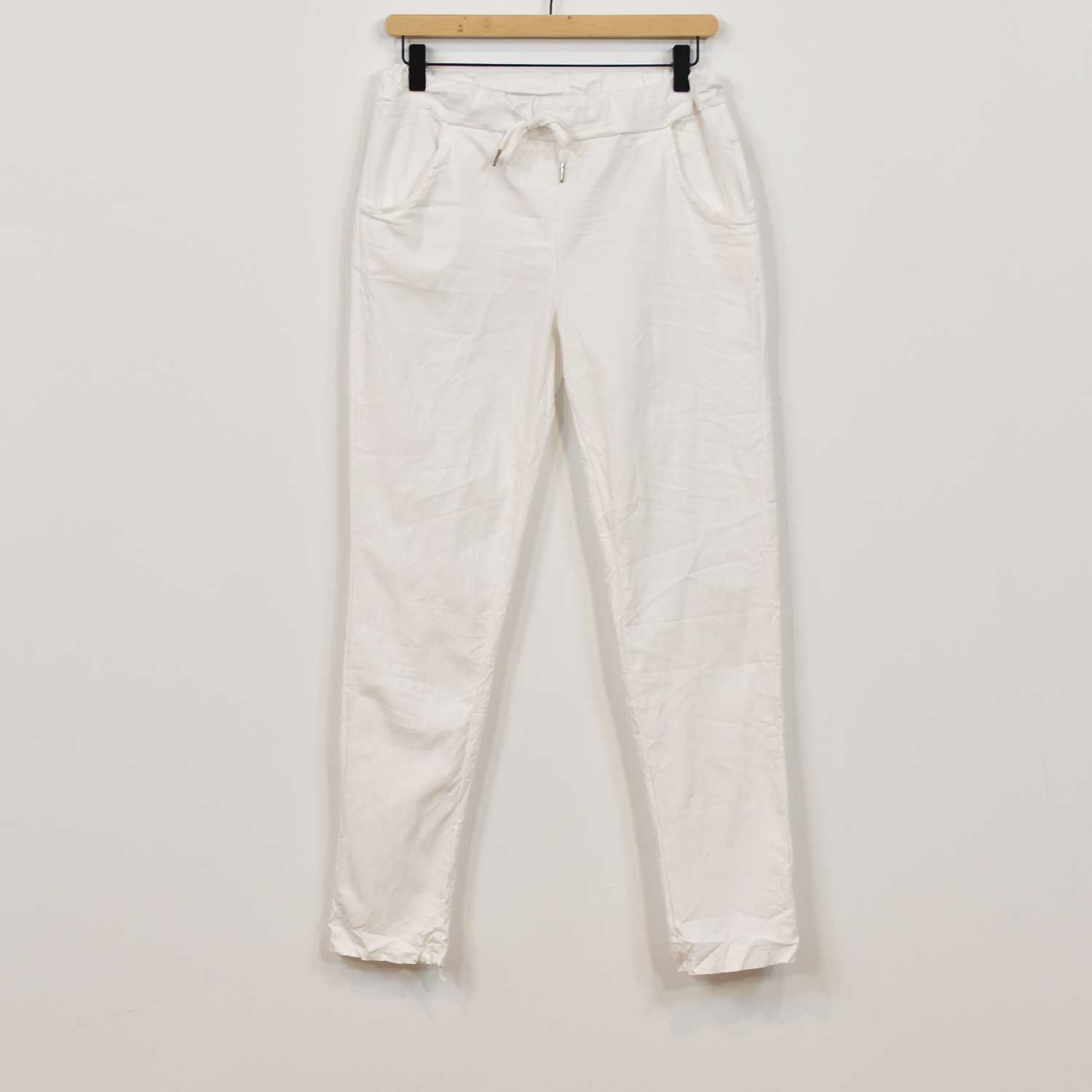 Pantalon élastique blanc