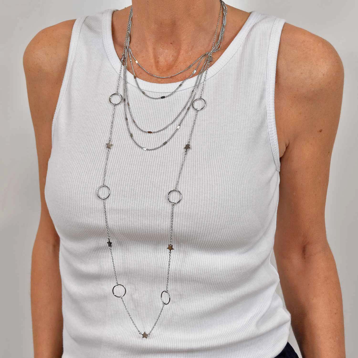 Stainless steel chains necklace 