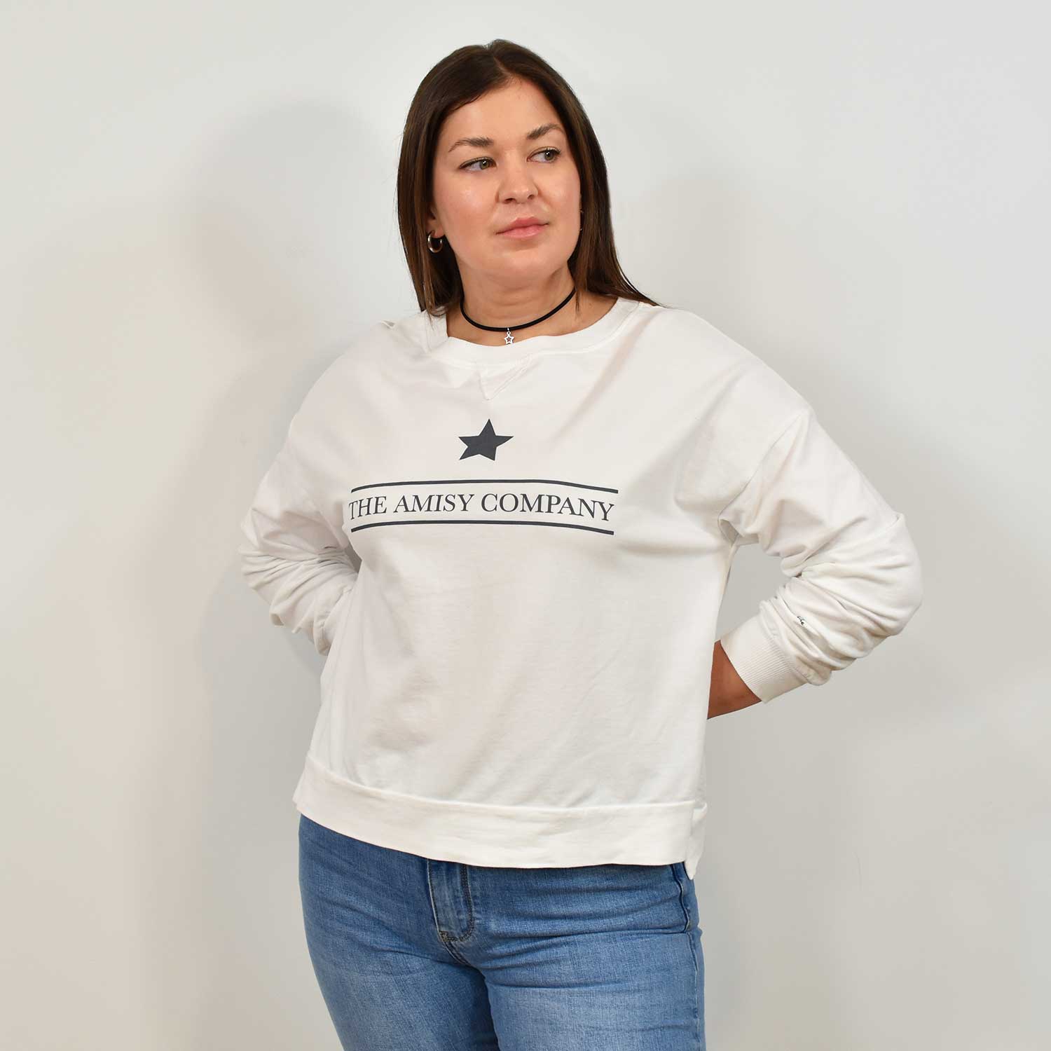Sweatshirt ètoile Amisy blanc