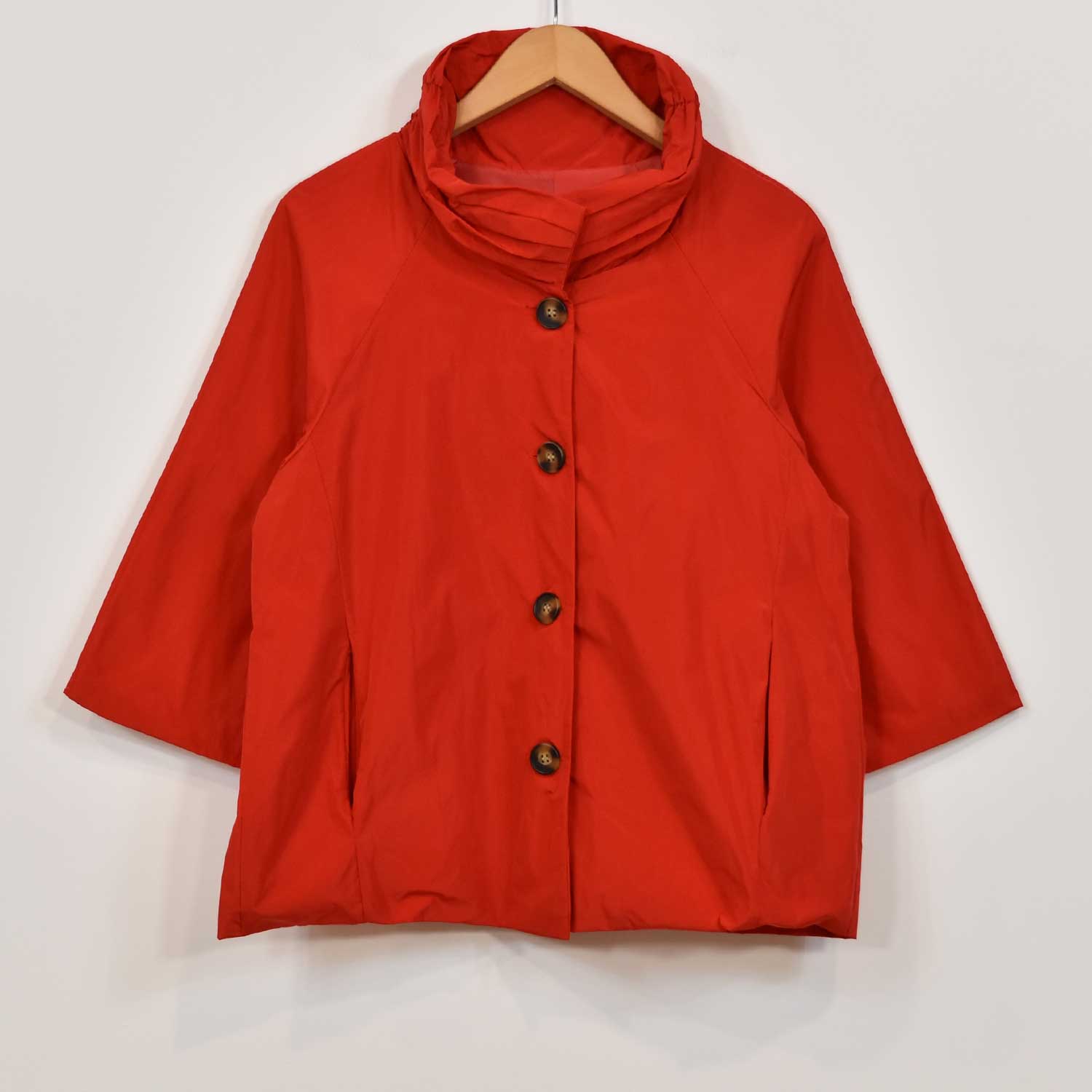 Red outdoor buttons jacket
