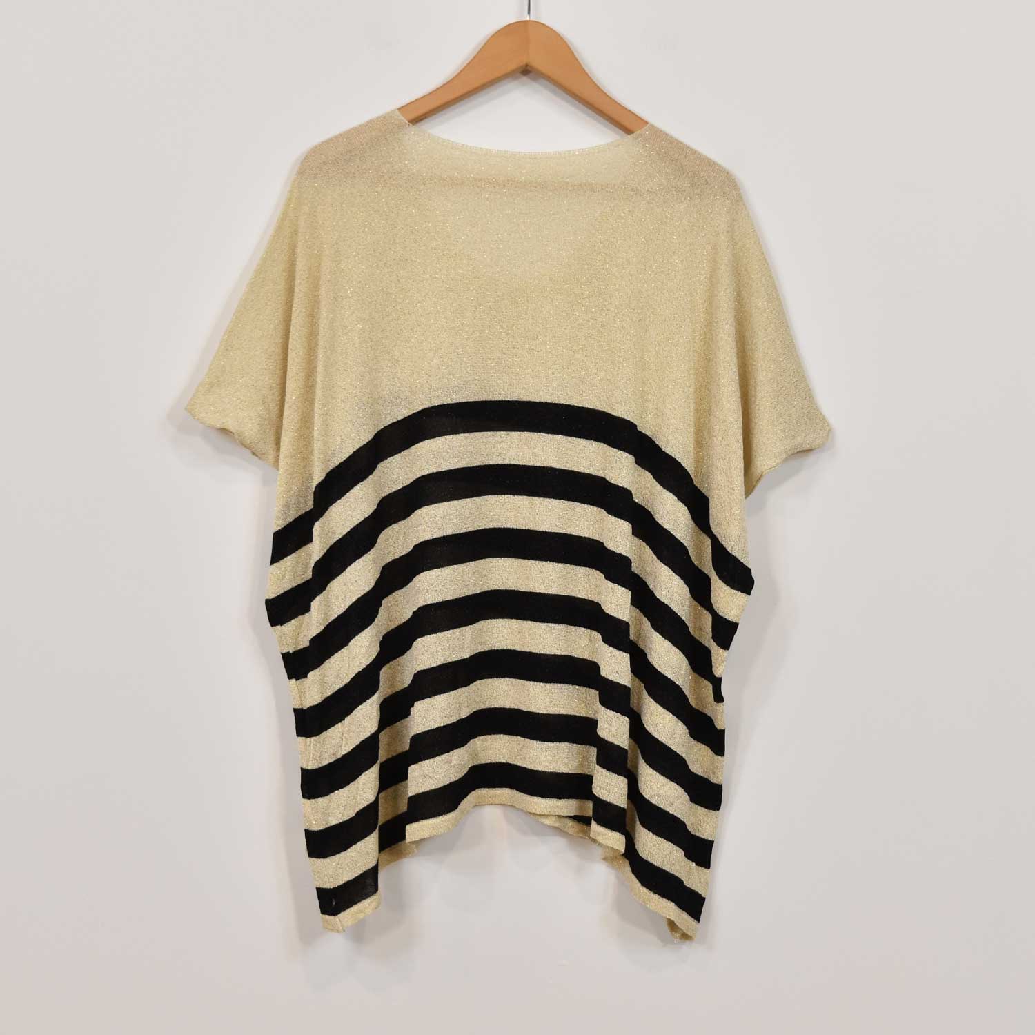 Striped  shiny oversize sweater