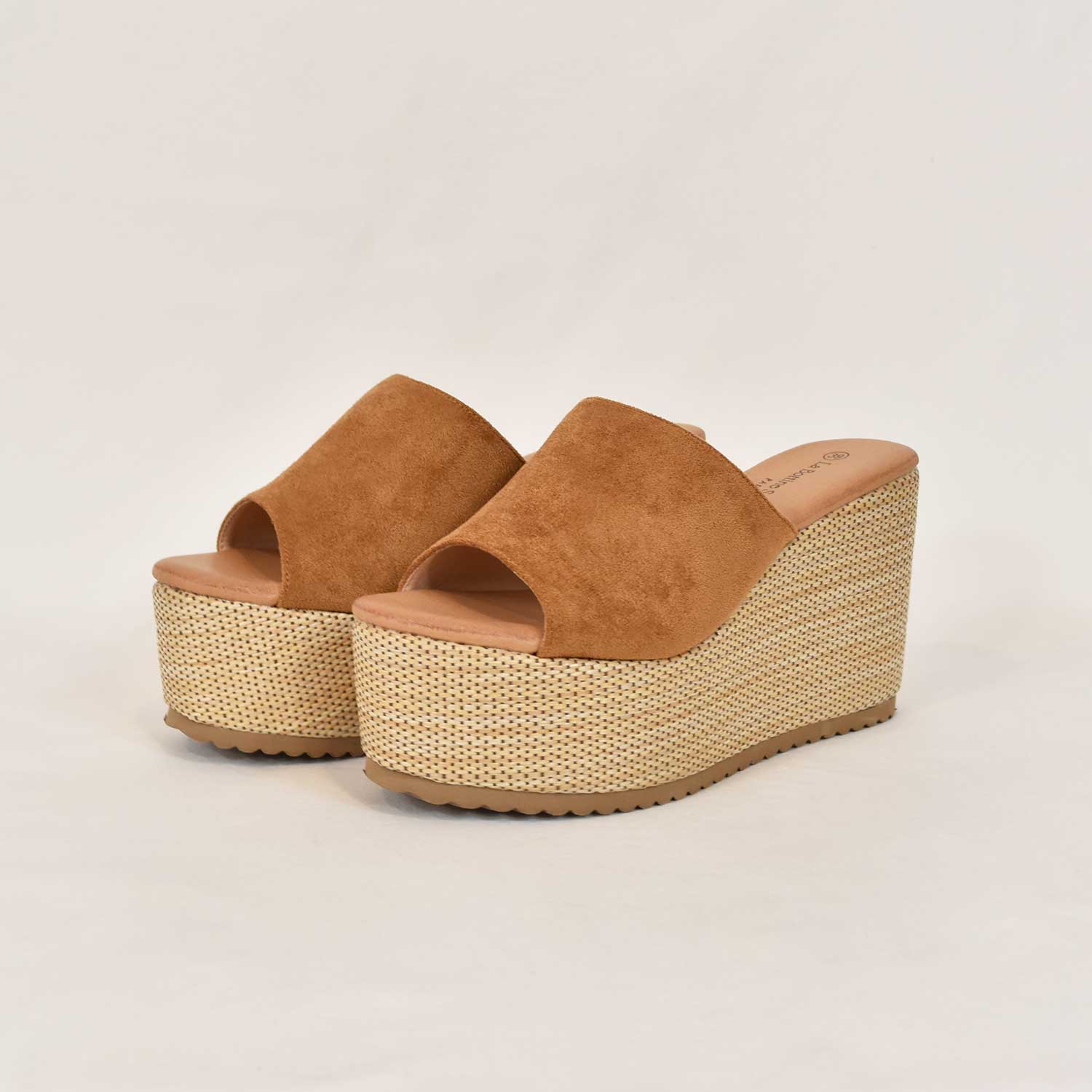 Brown platform sandal