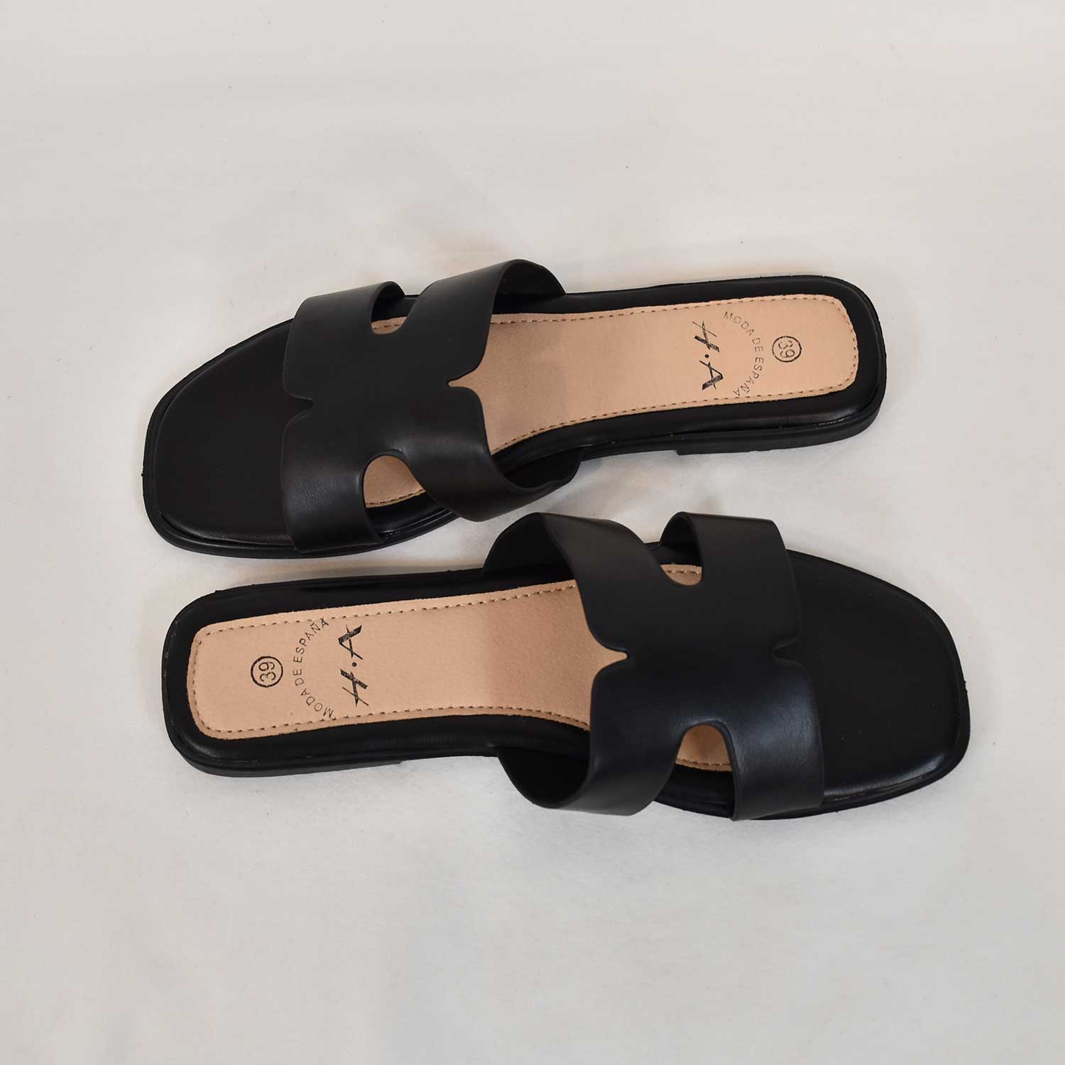 sandale croisée noir