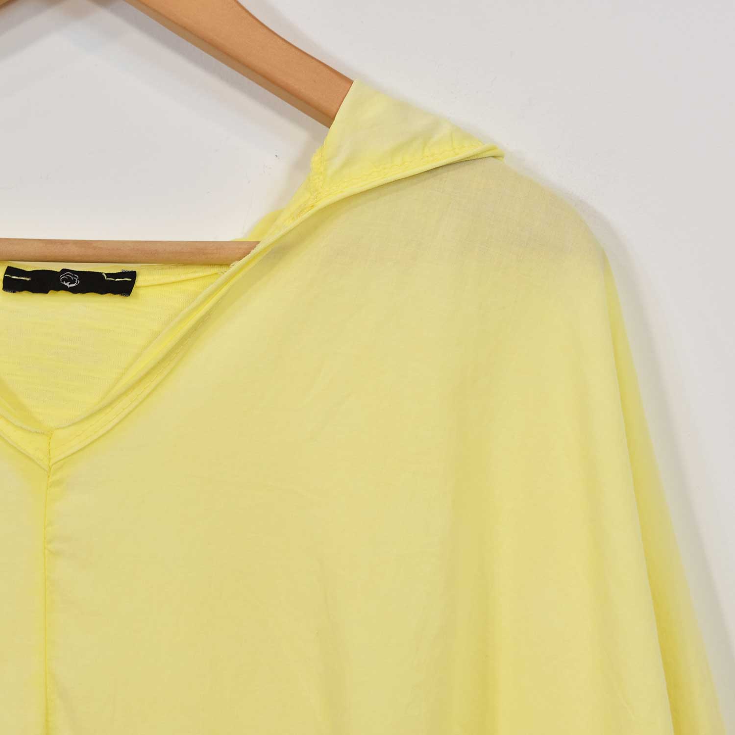 Sweatshirt coutures oversize jaune fluor