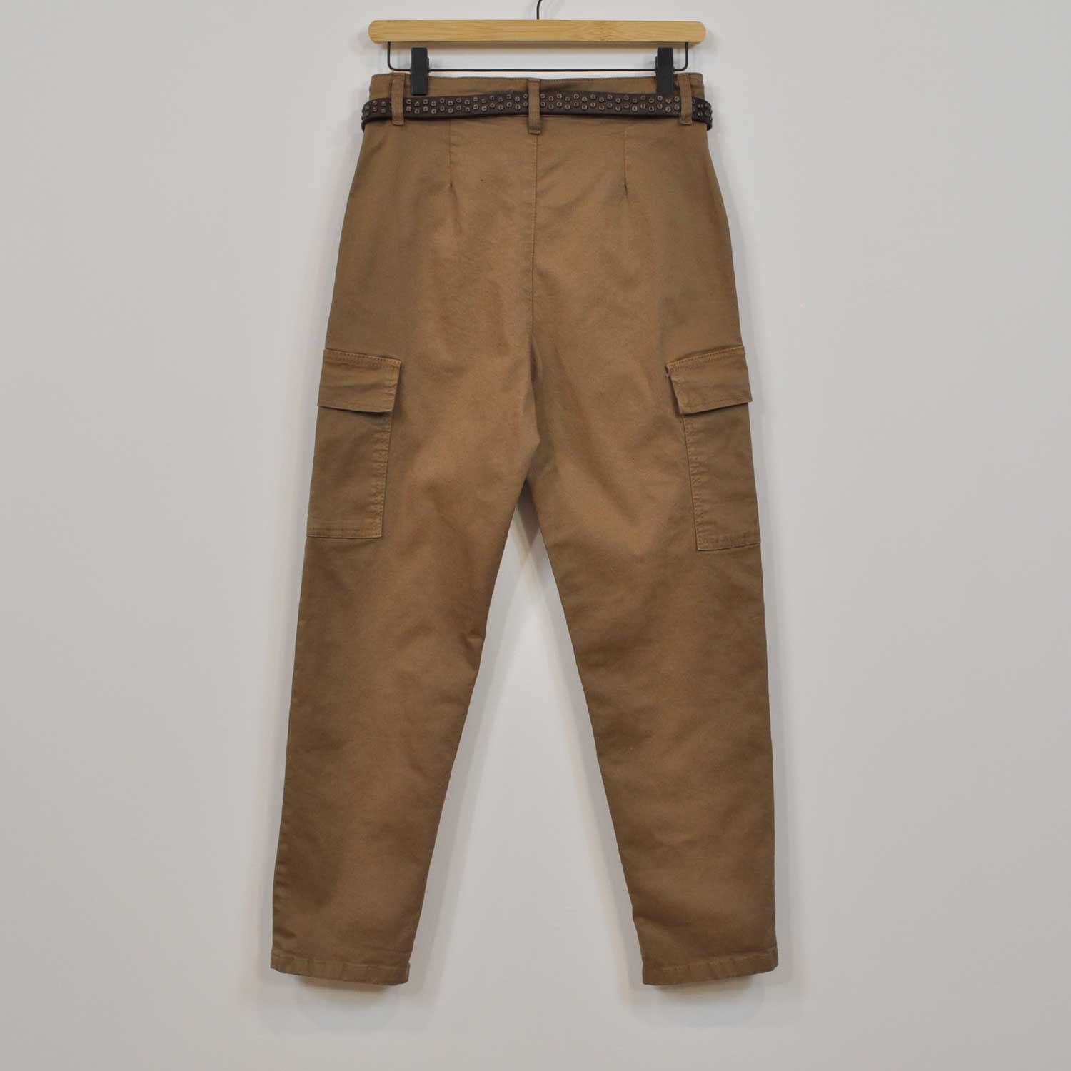 Brown belt cargo pants