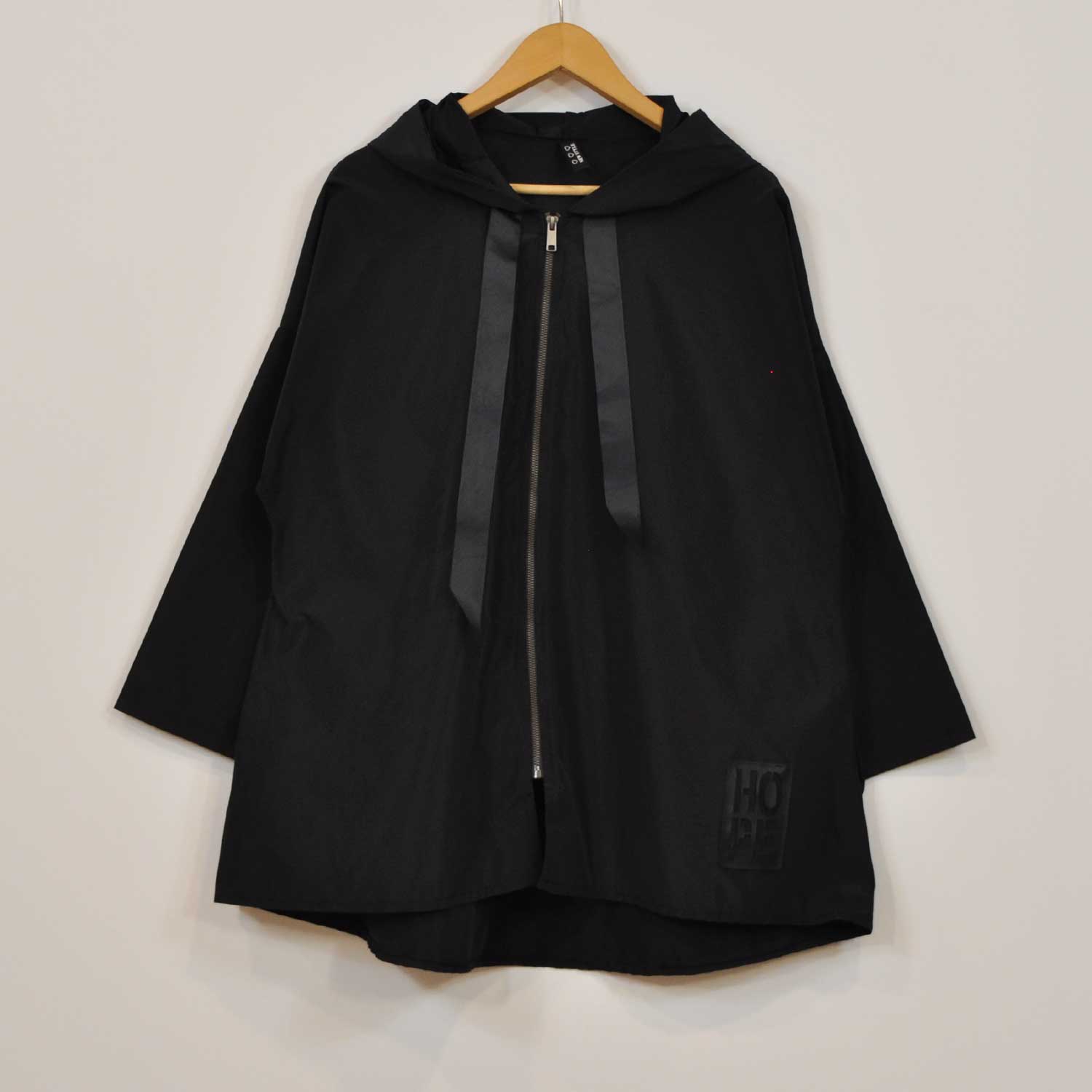 Black windbreaker jacket