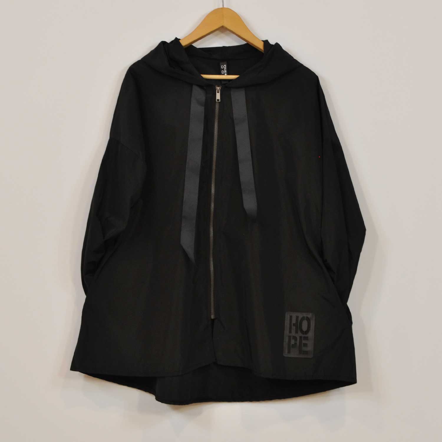 Black windbreaker jacket