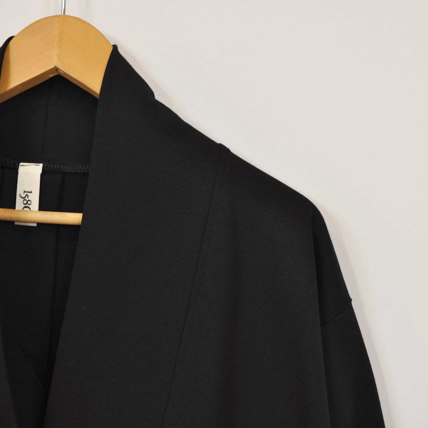 Black long button jacket