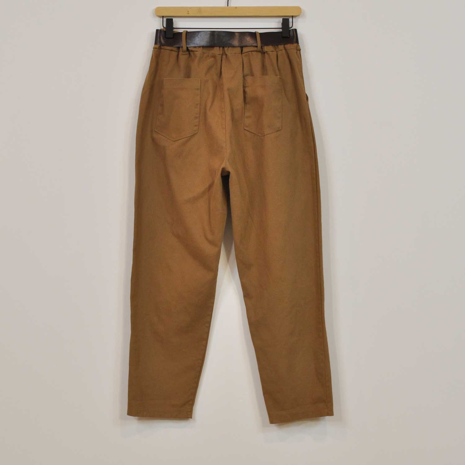 Pantalon ceinture poches marron
