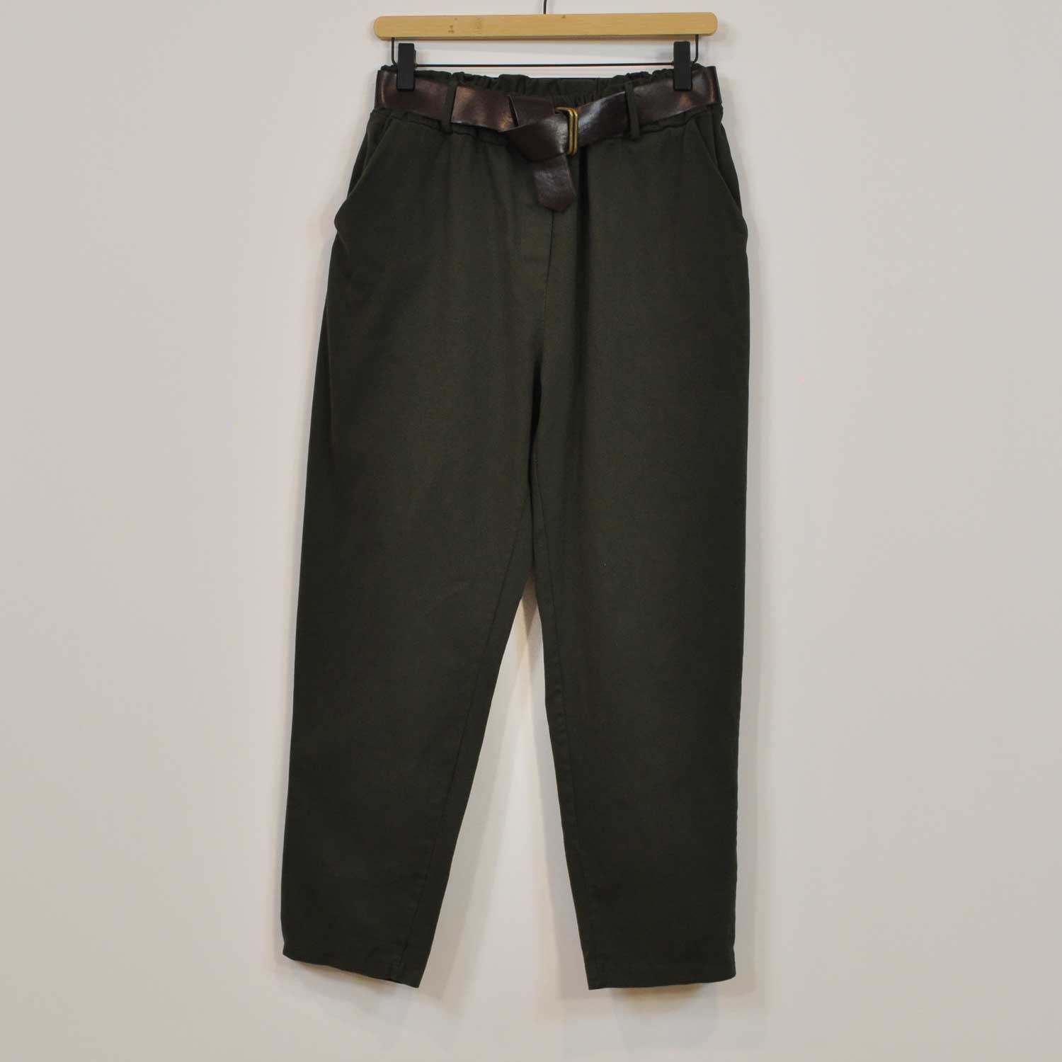 Pantalon ceinture poches kaki