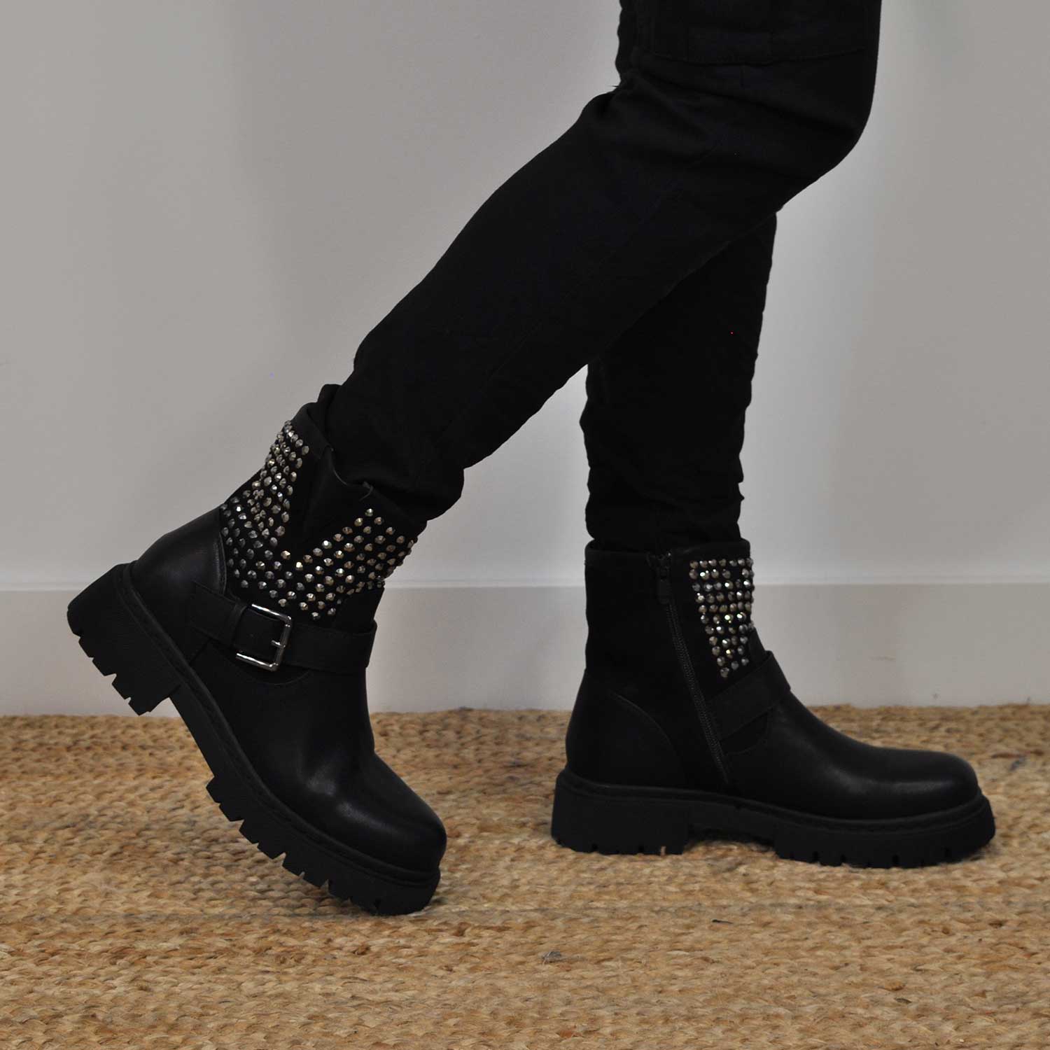 Studded ankle boot