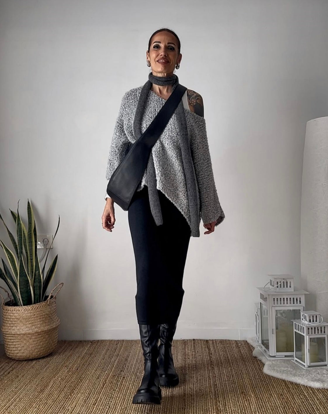 Grey lamb sweater