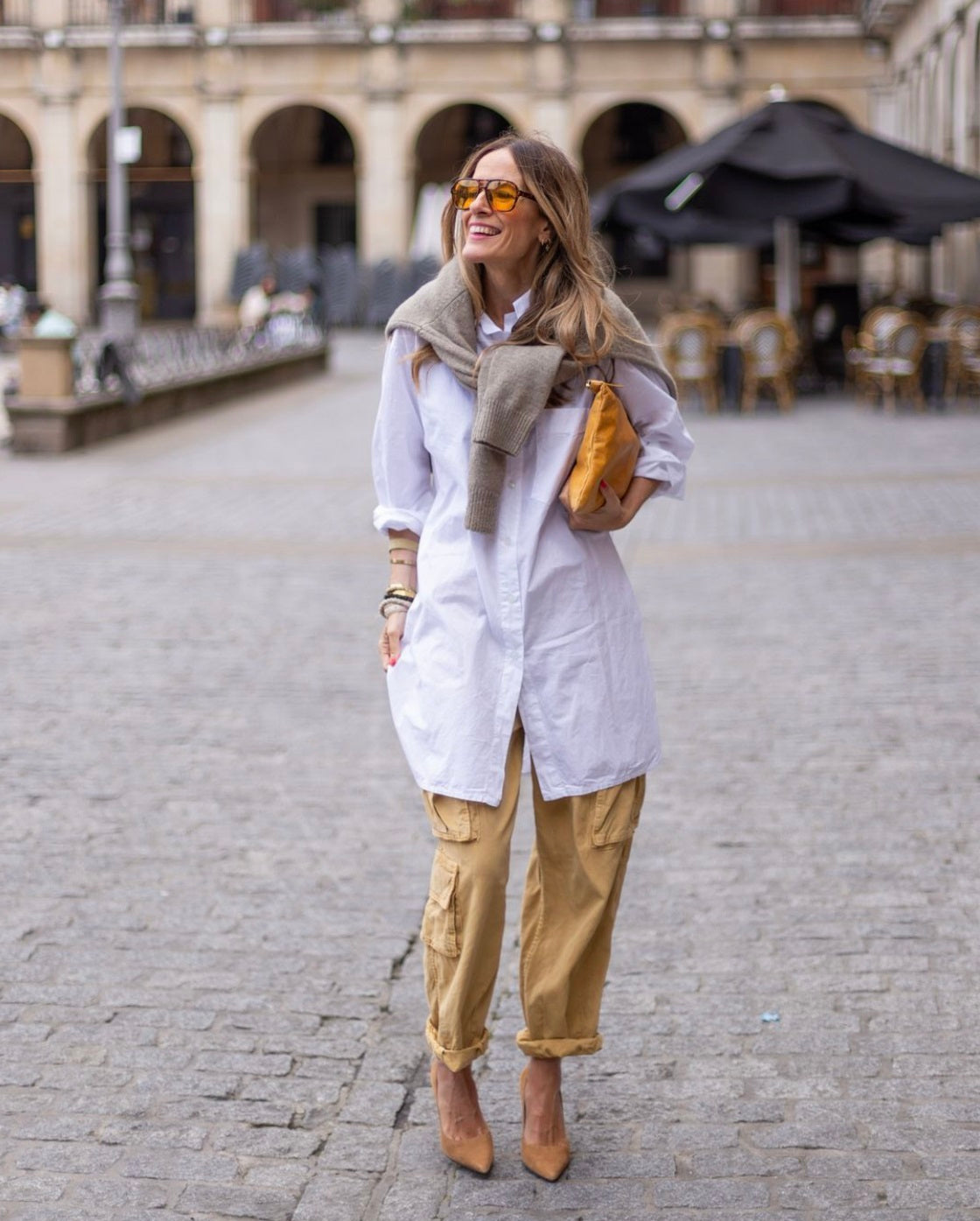 Chemise longue blanc