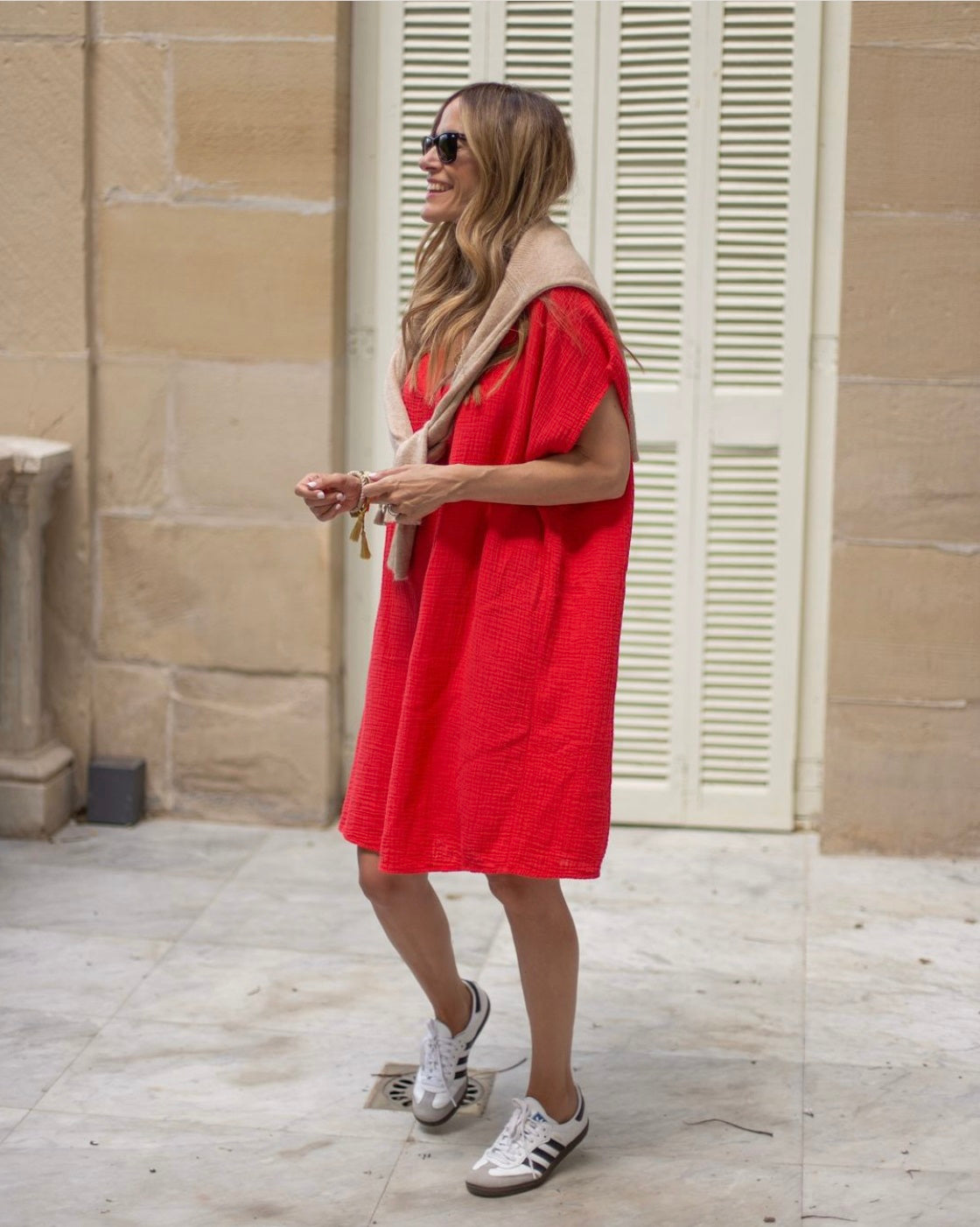 Vestido bambula rojo