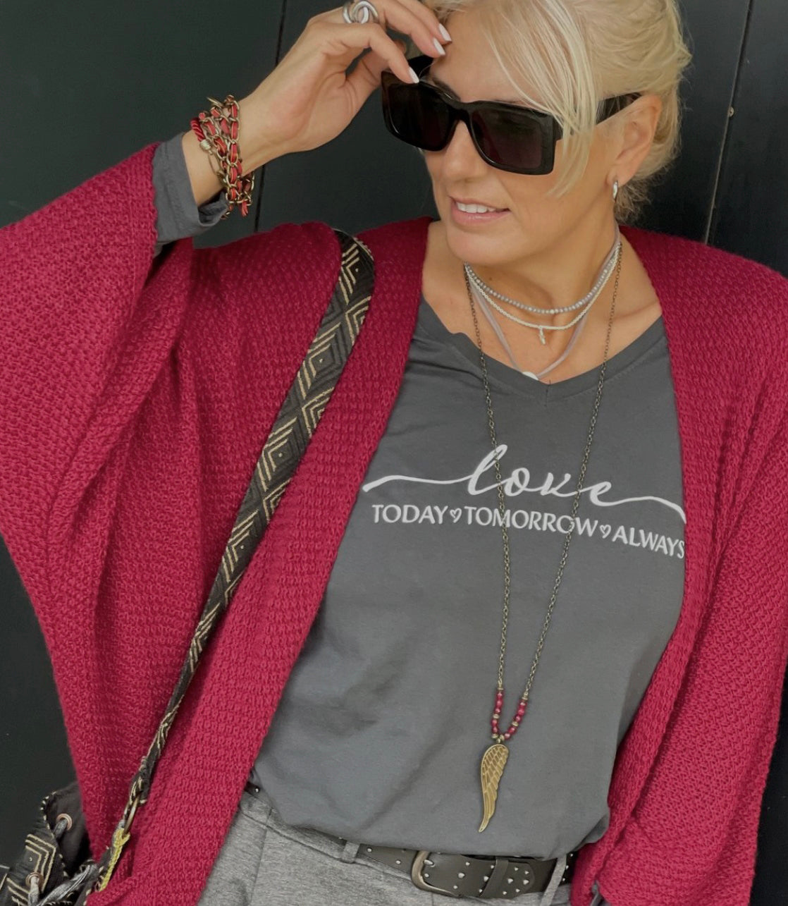 Camiseta Love gris