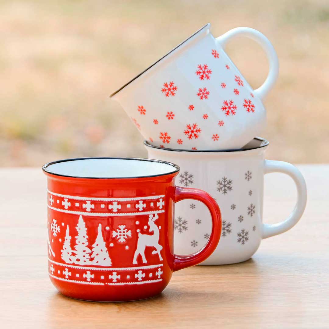 SET MUG NAVIDAD VINTAGE