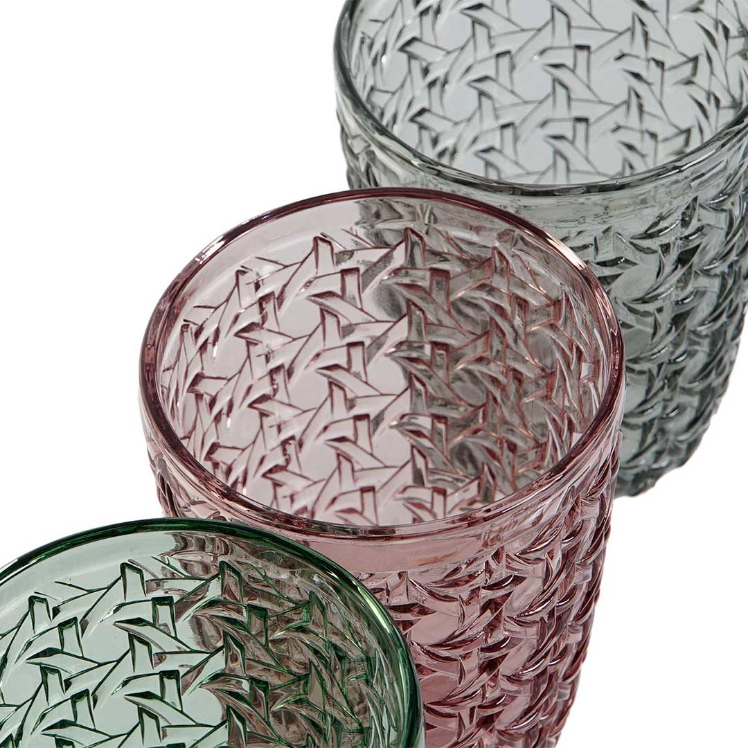 Set de verres en cristal gravés couleurs