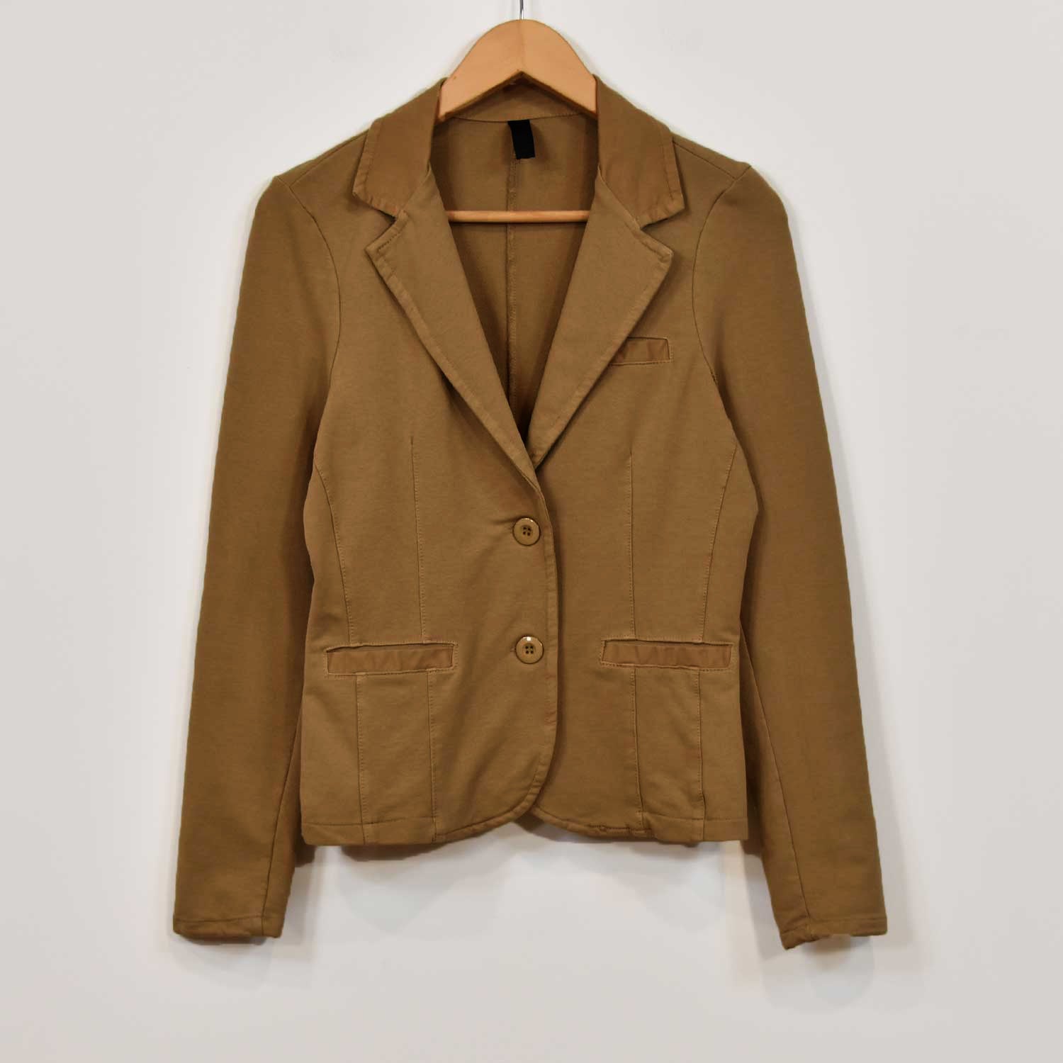 Blazer fit elastique camel