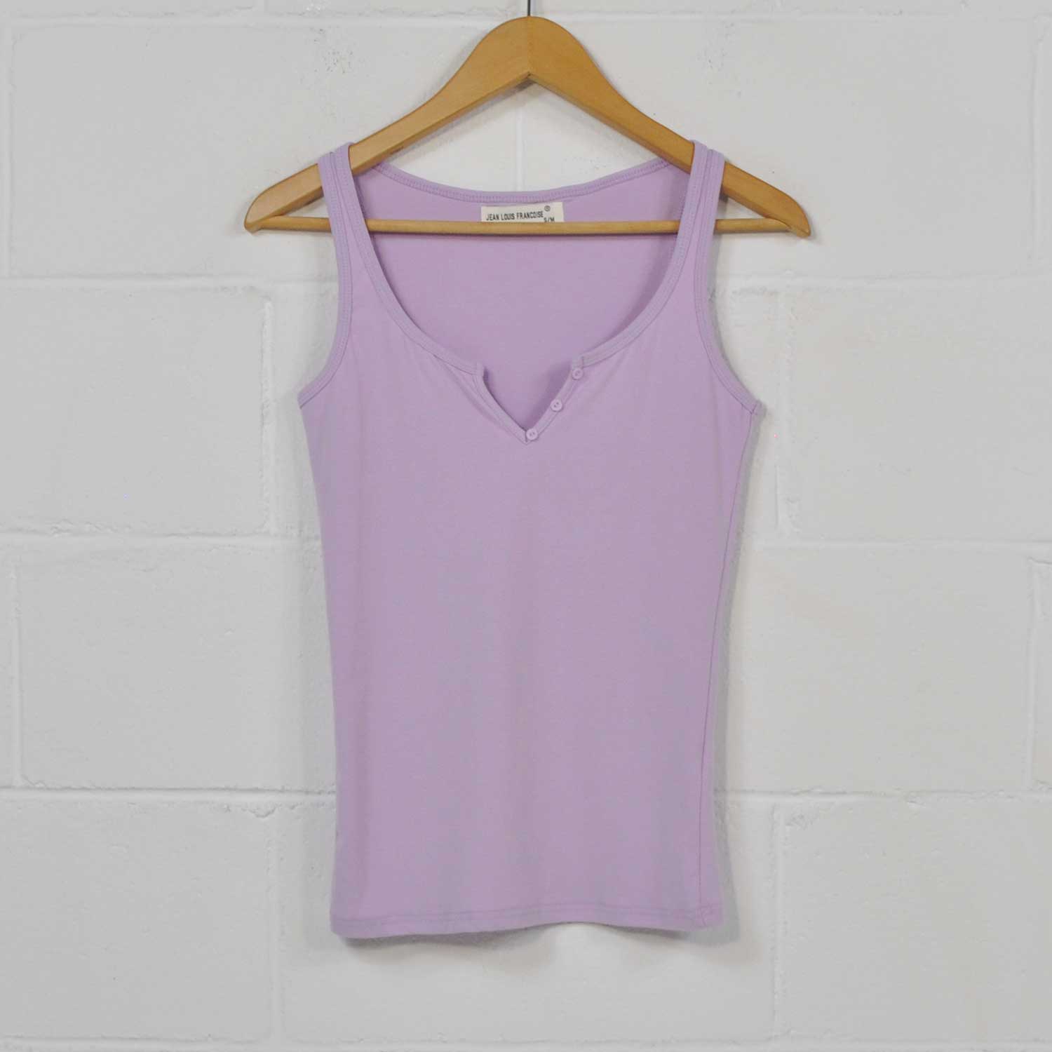 Violet buttoned tank