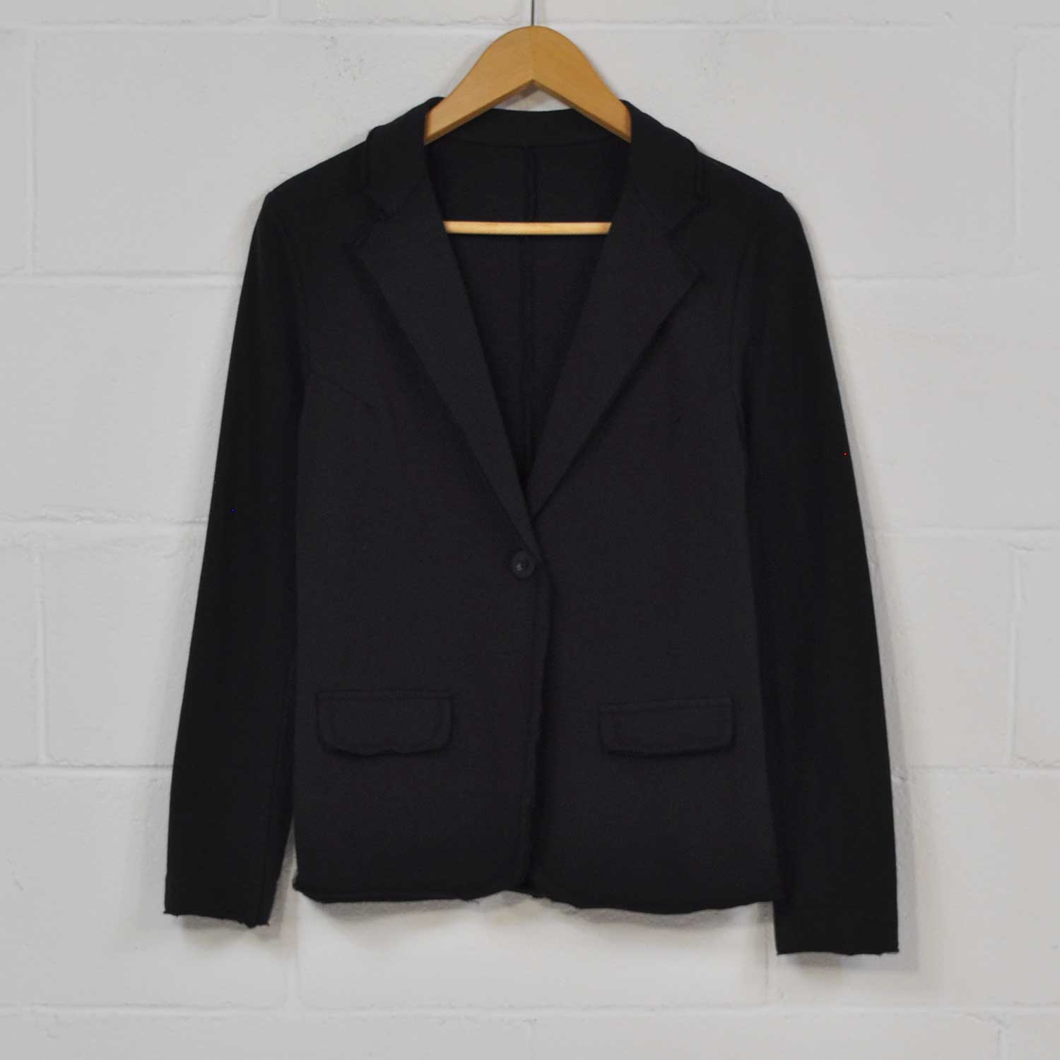 Black cotton suit jacket