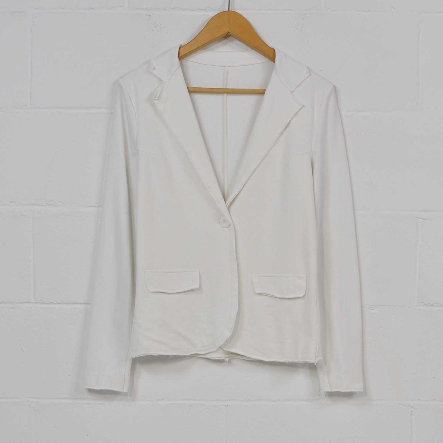 Veste de costume en coton blanc