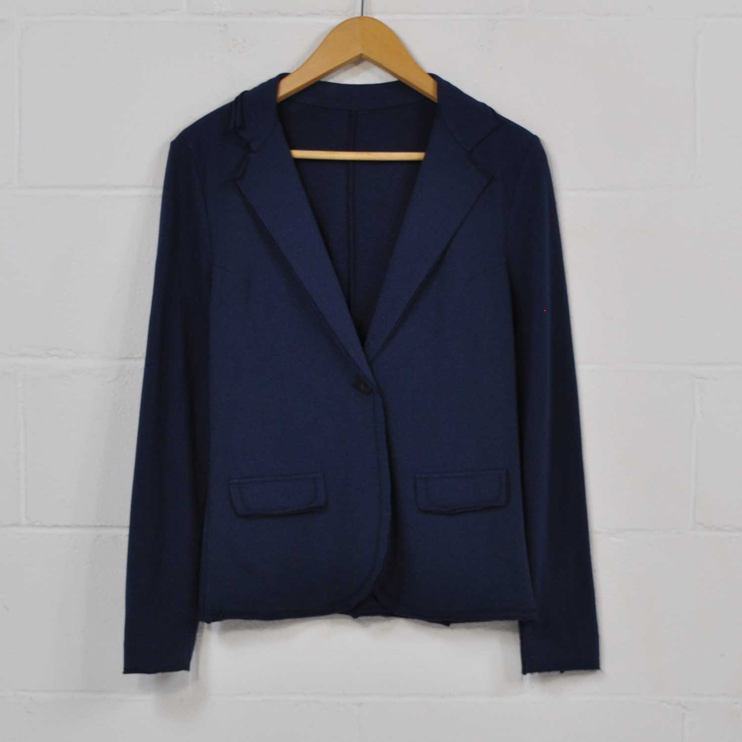 Blue cotton suit jacket