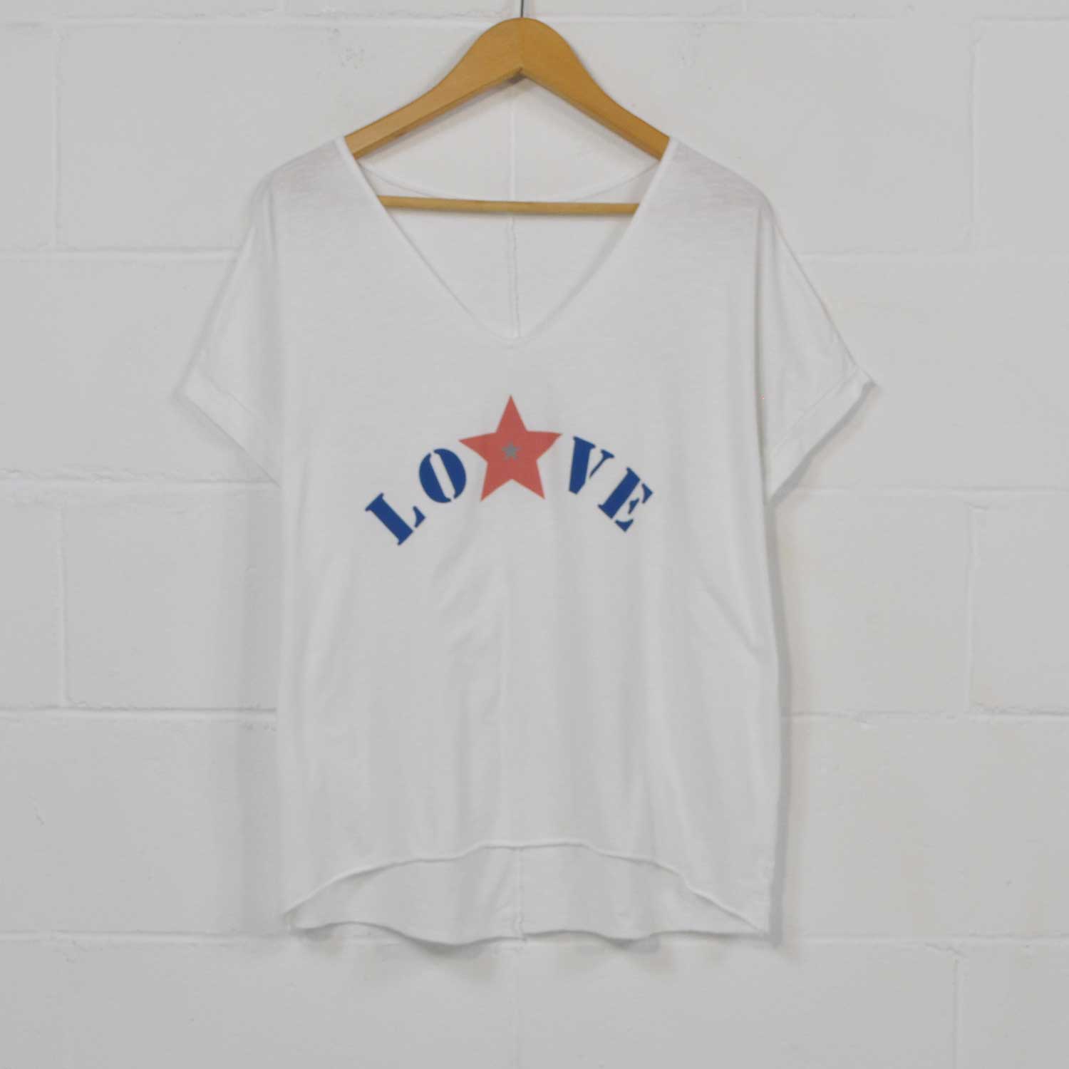 T-shirt blanc Love
