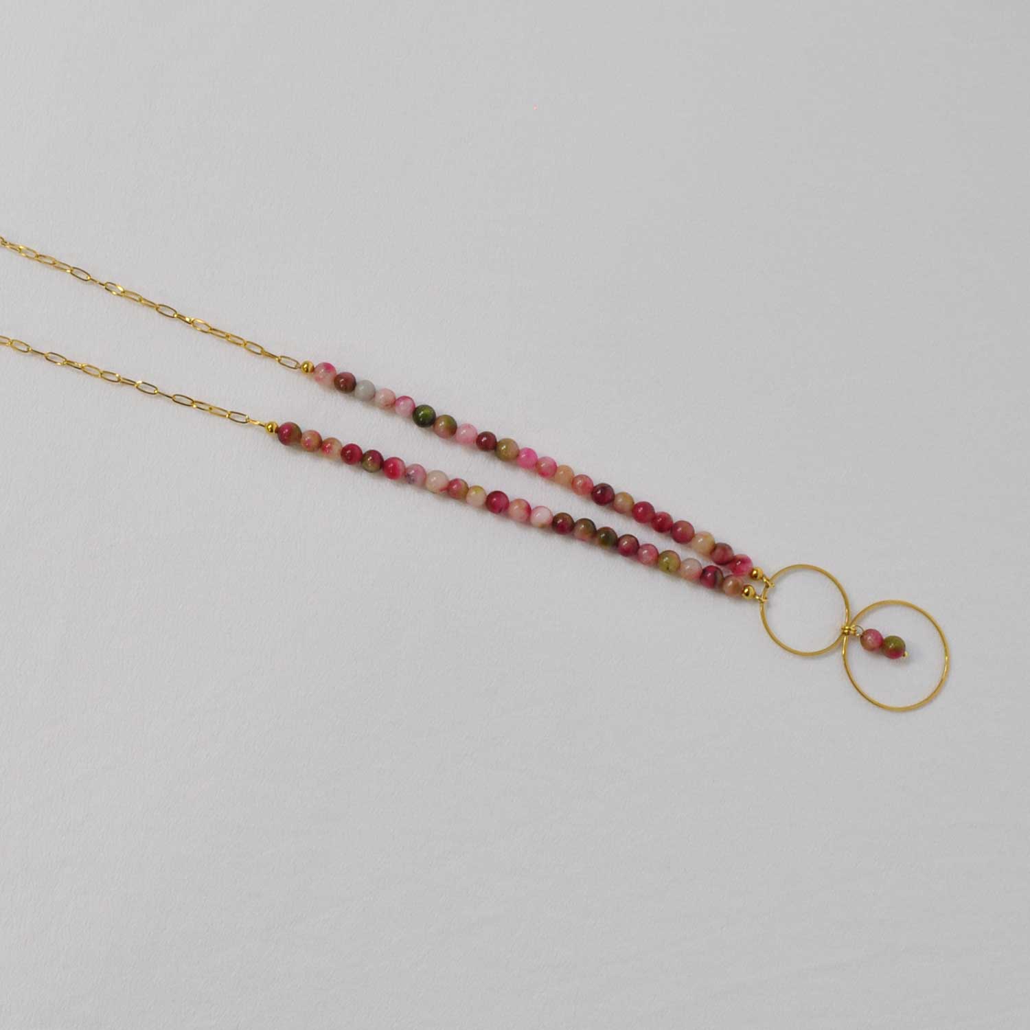 Red hoops necklace
