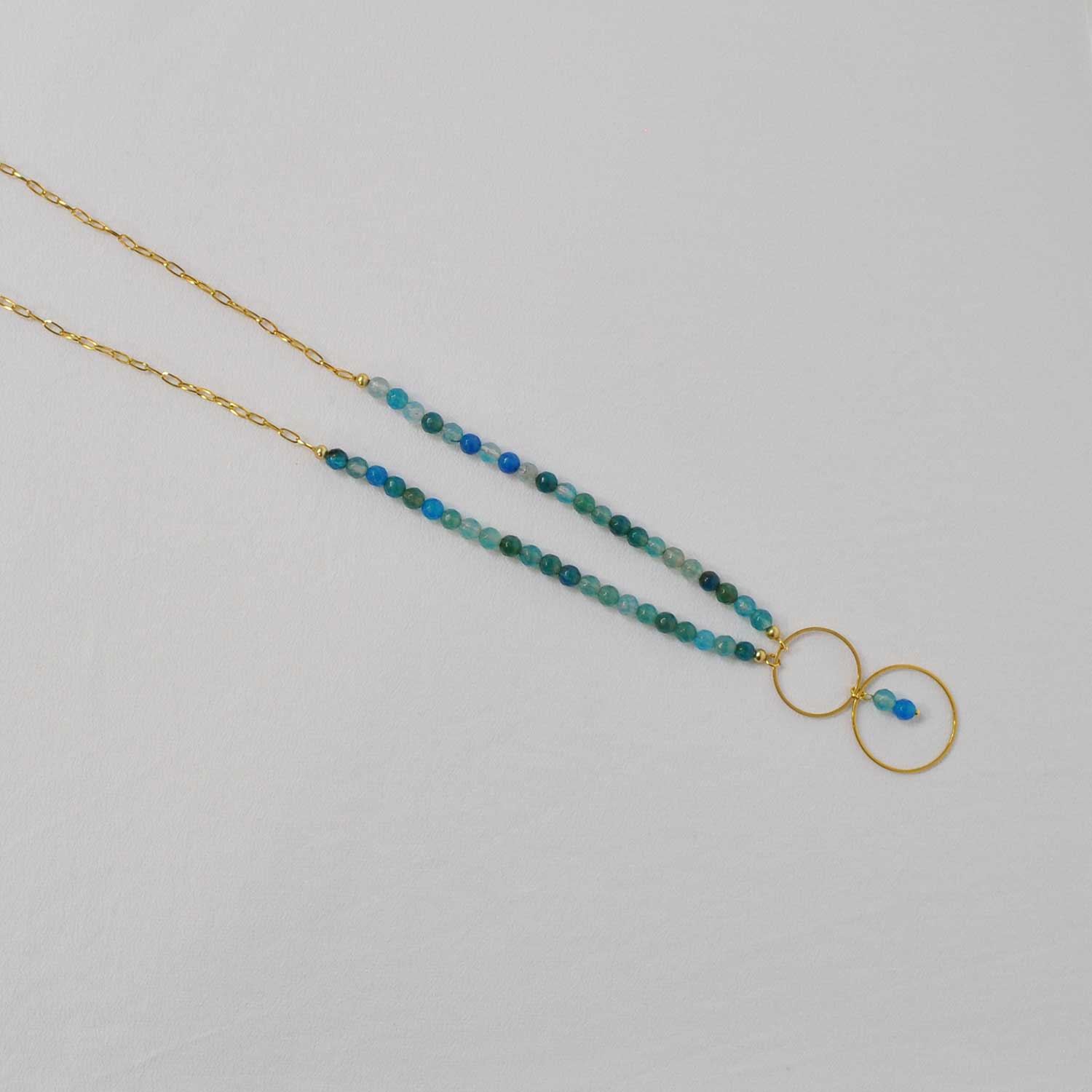 Blue hoops necklace