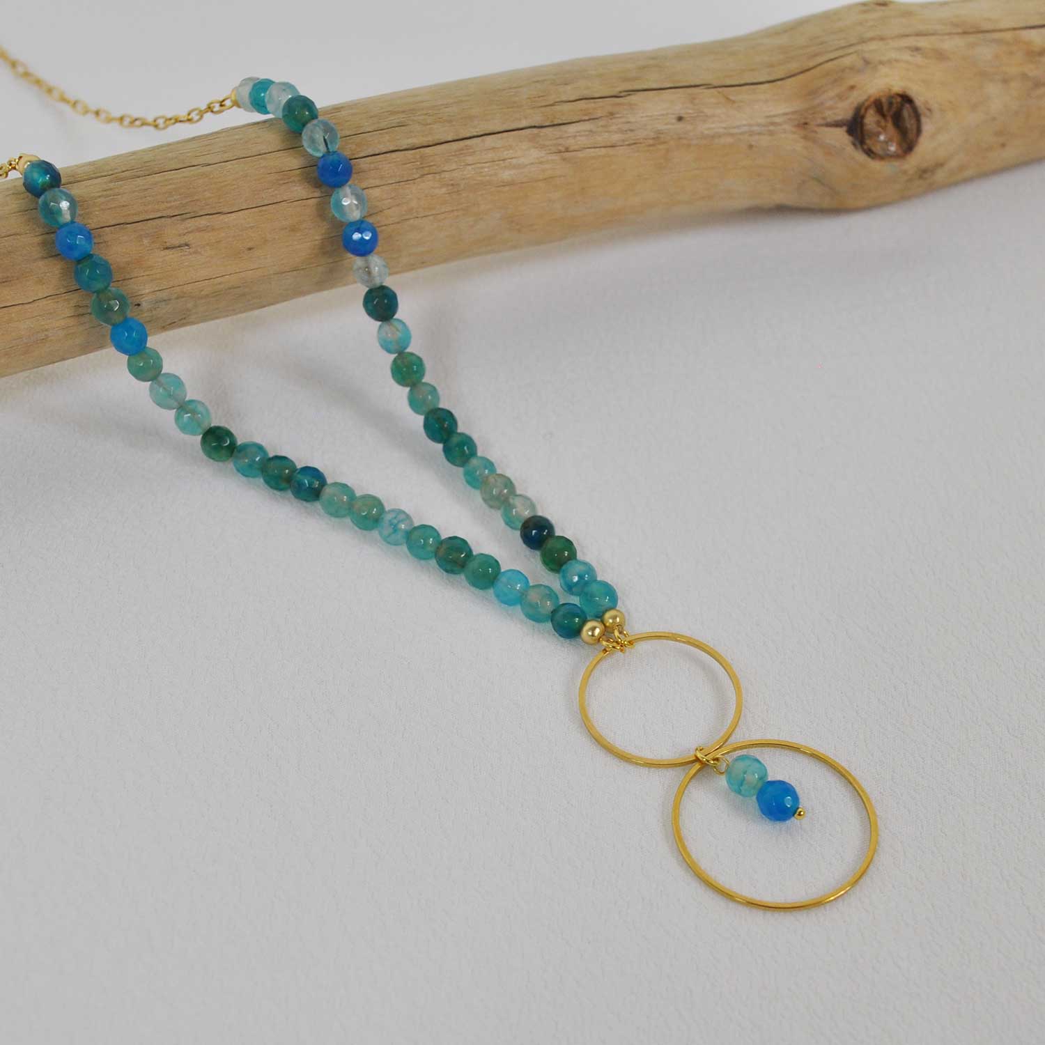 Blue hoops necklace