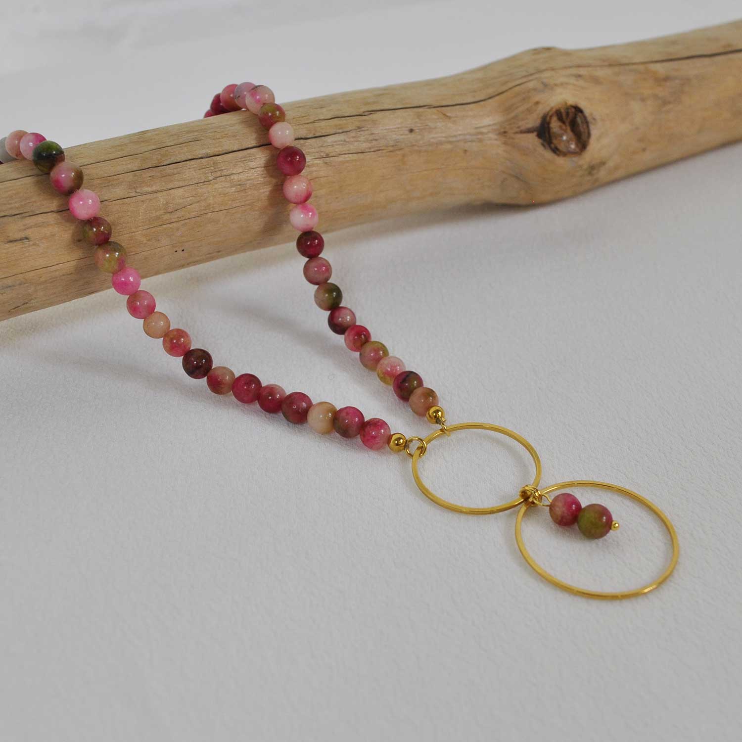 Red hoops necklace