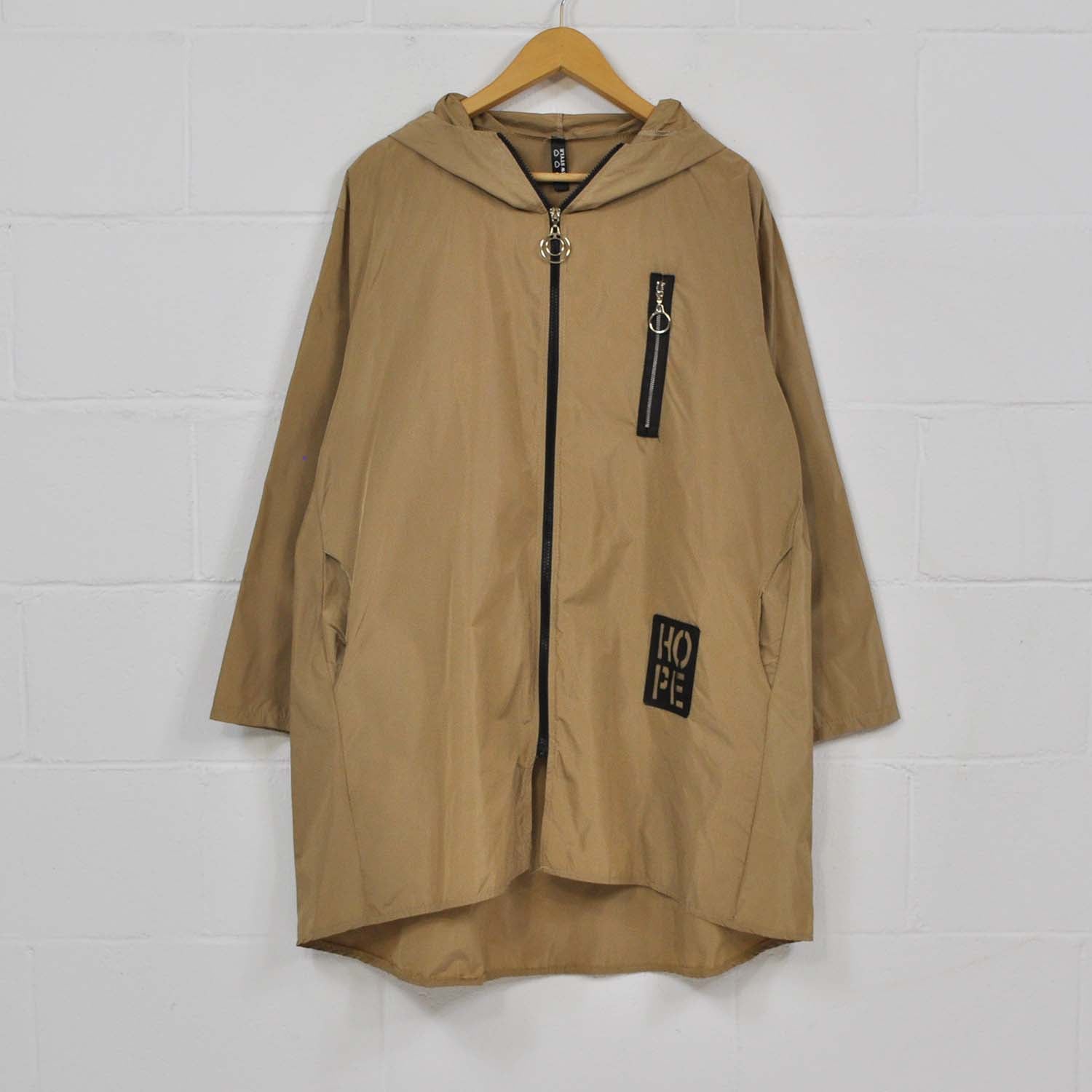 Camel windbreaker jacket