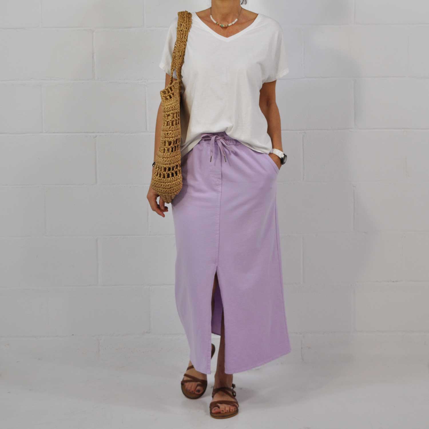 Violet cotton skirt