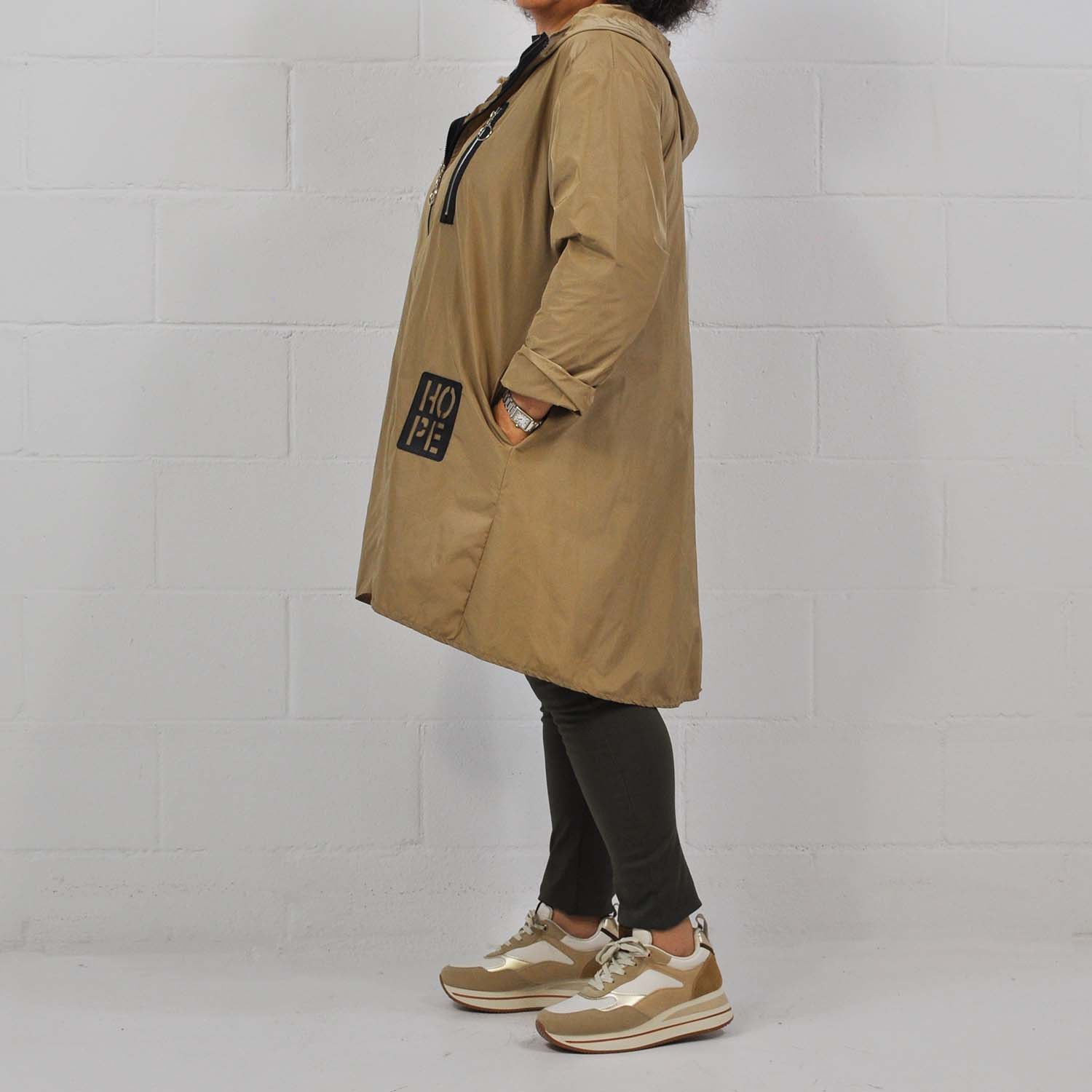 Camel windbreaker jacket