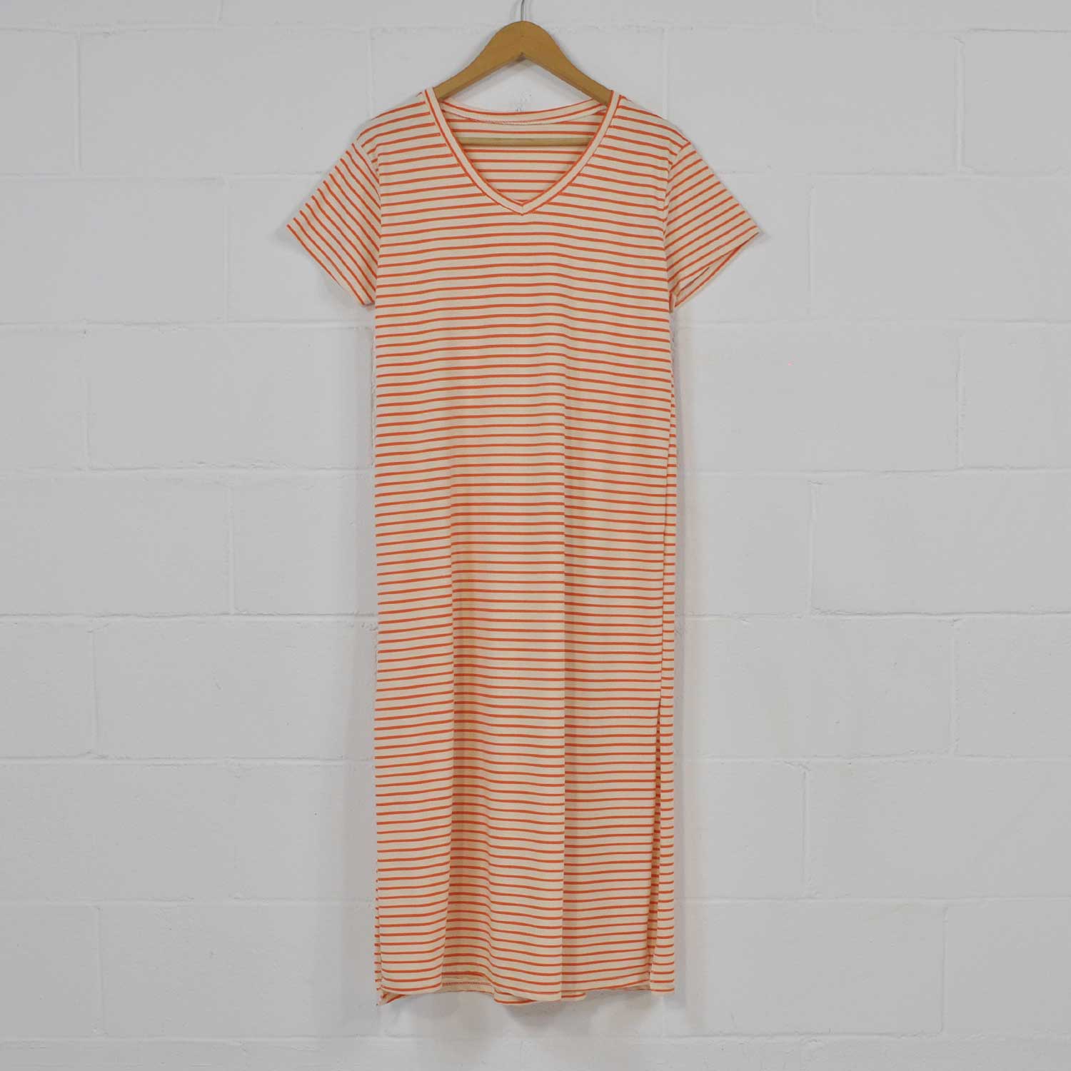 Orange stripes dress