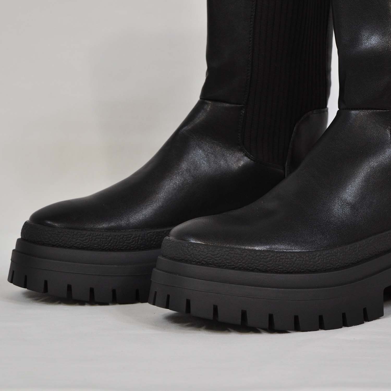 Black track boots