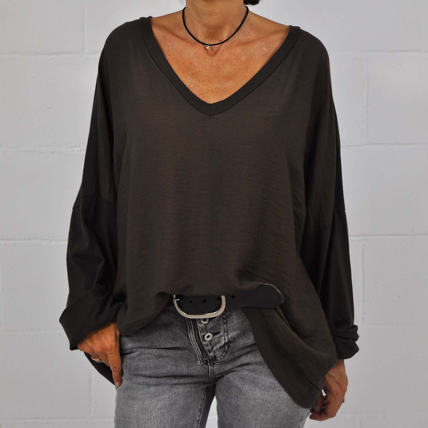 Brown oversize blouse