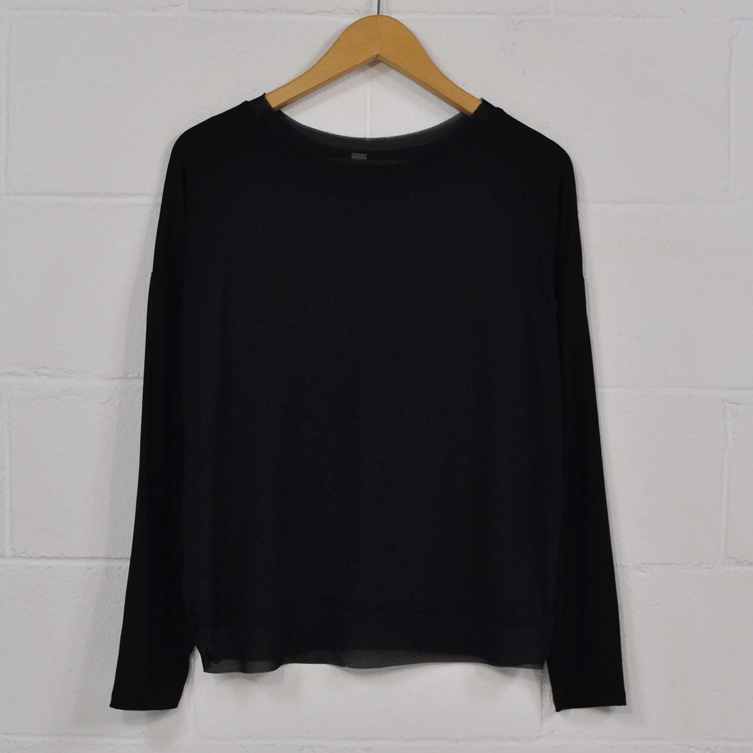 Black tulle t-shirt