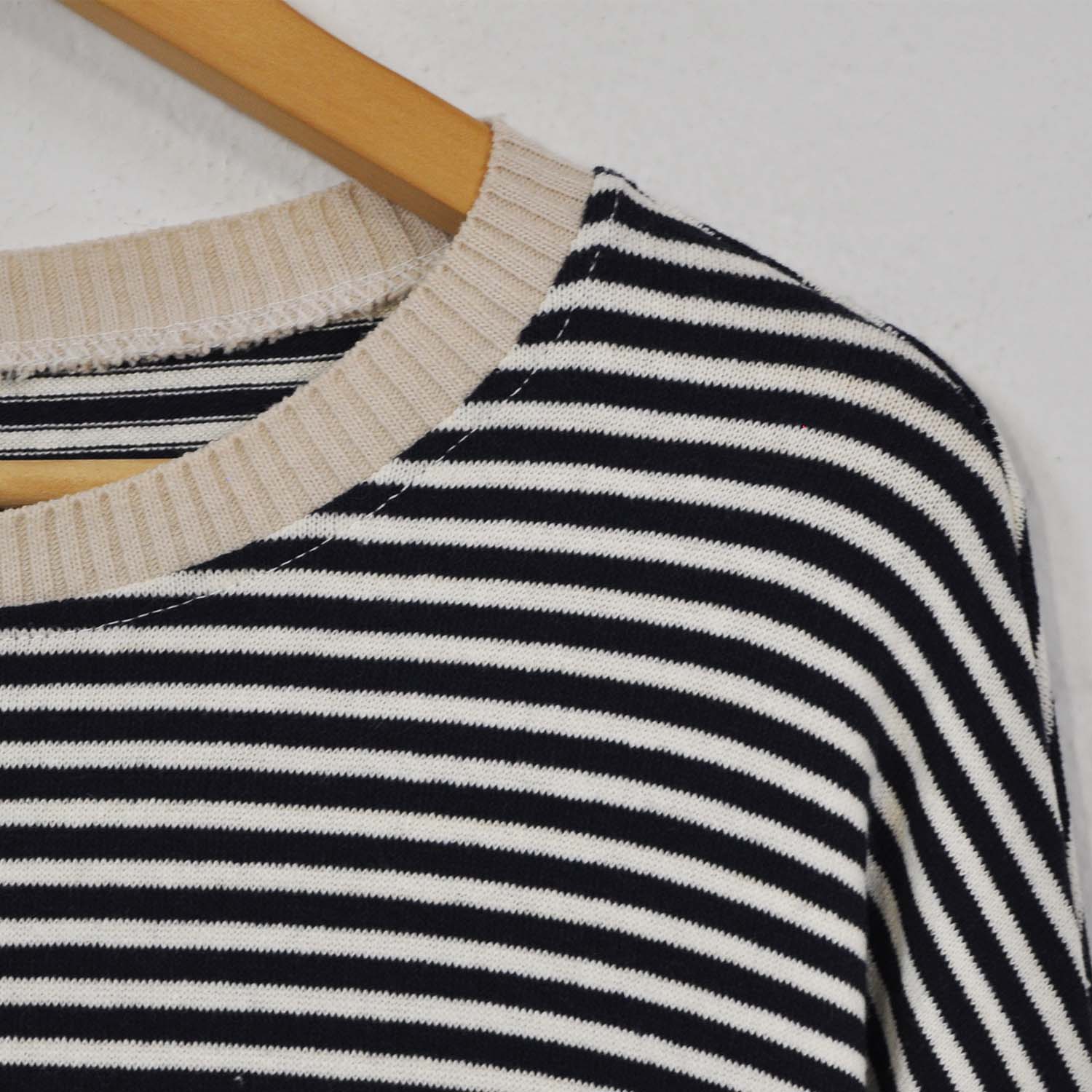 Blue cotton stripes sweater 