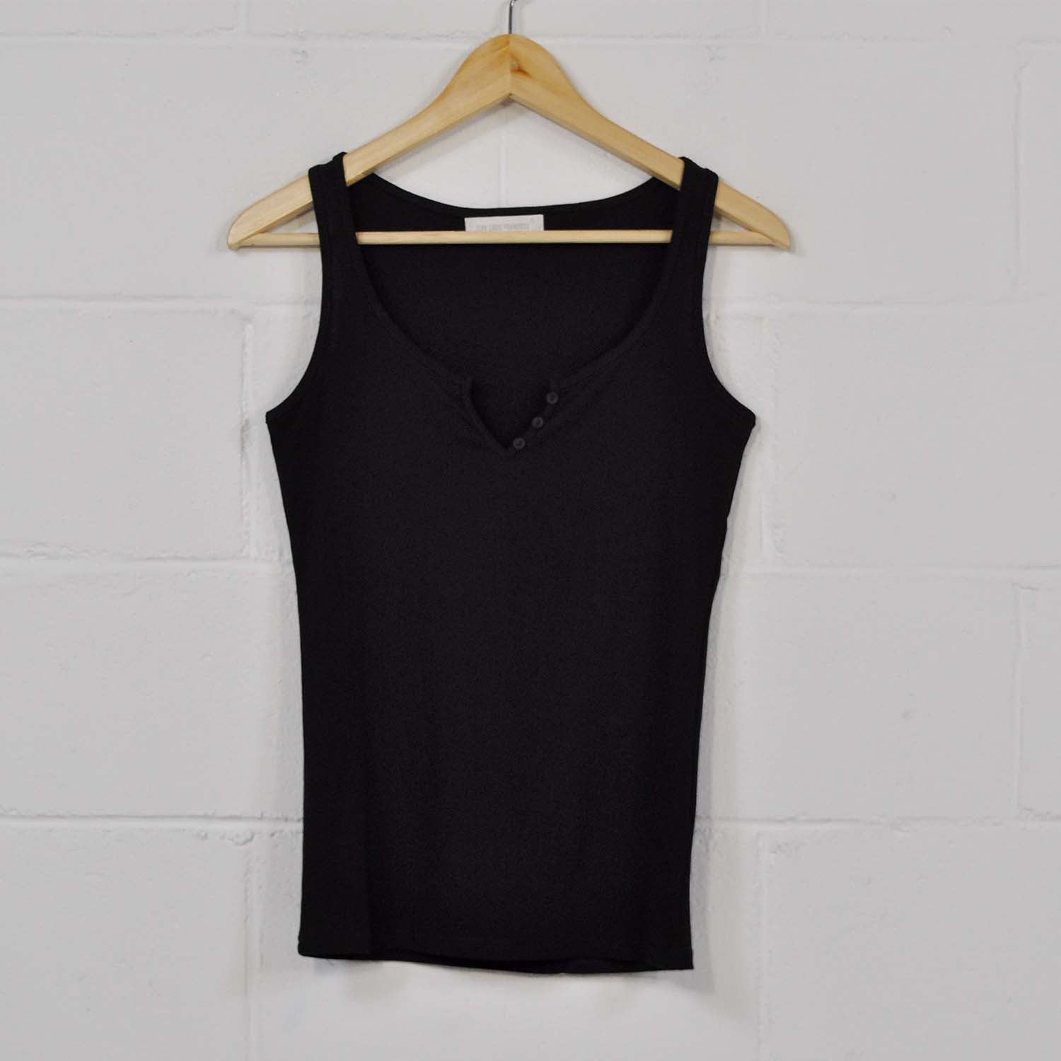 Black buttoned tank