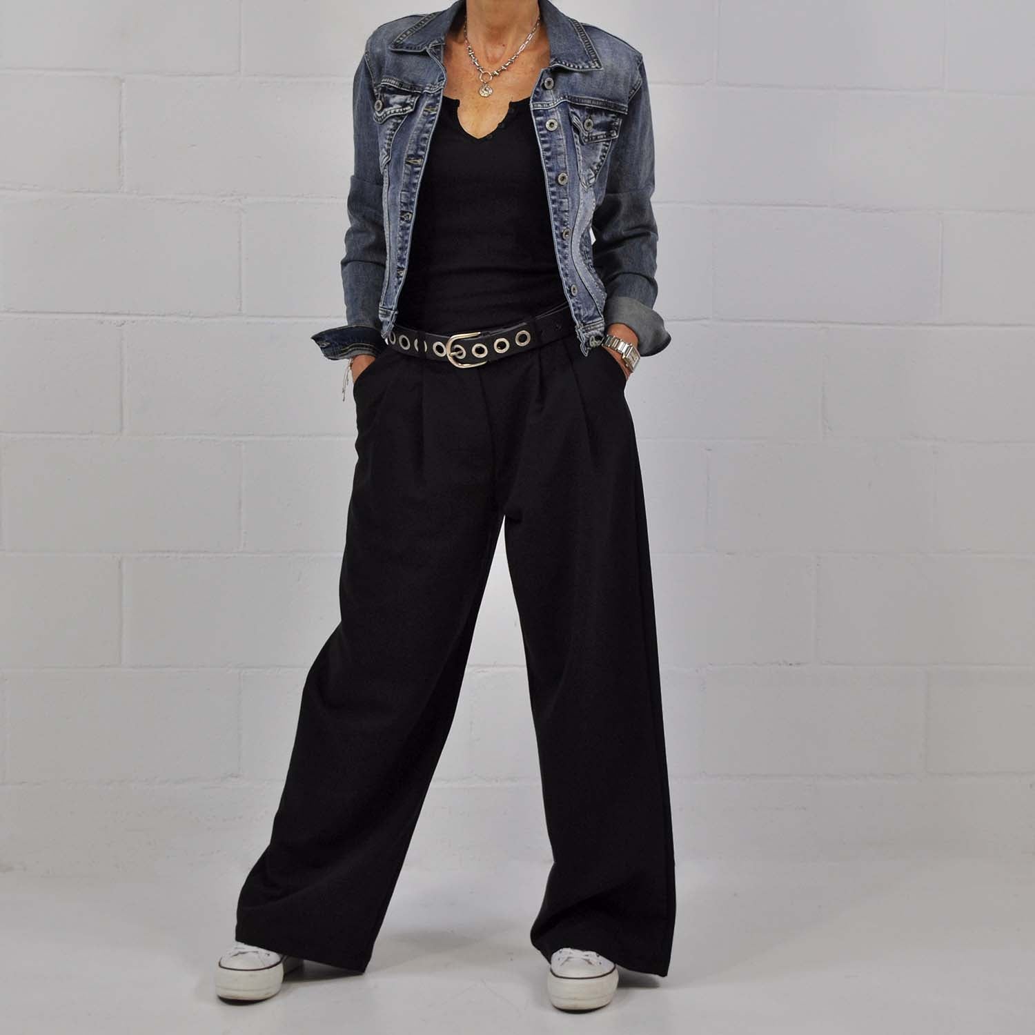 Combinar Pantalon Piel Negro Pantalon De Cuero Negro Outfit Cómo