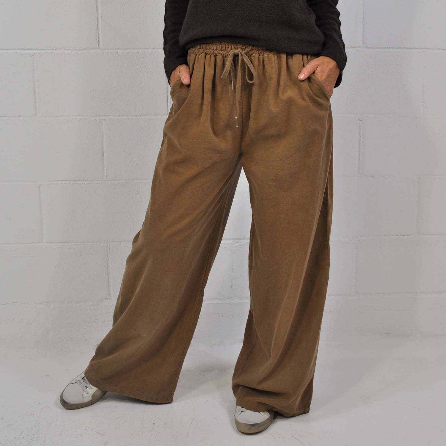 Camel corduroy joggers