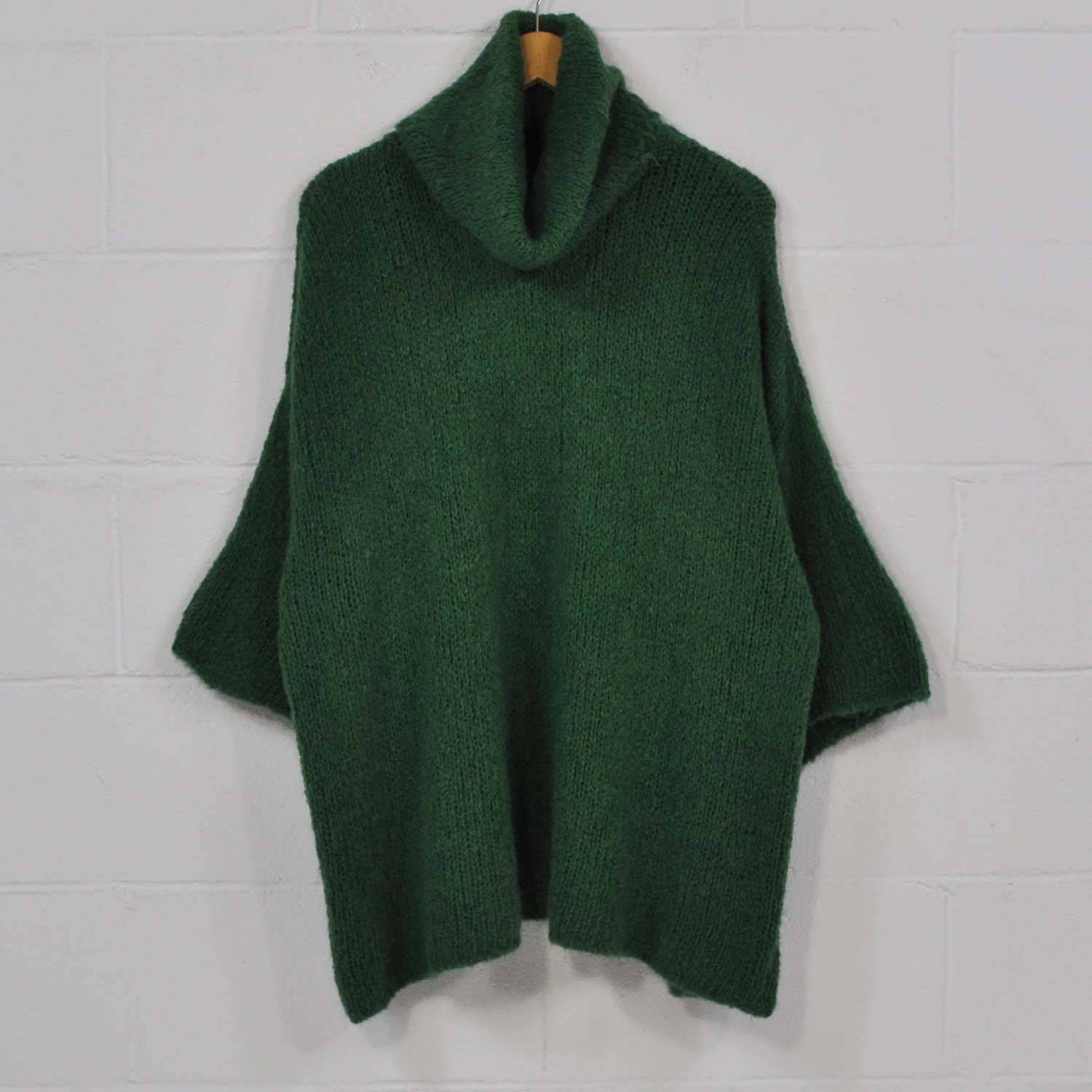 Green poncho outlet sweater