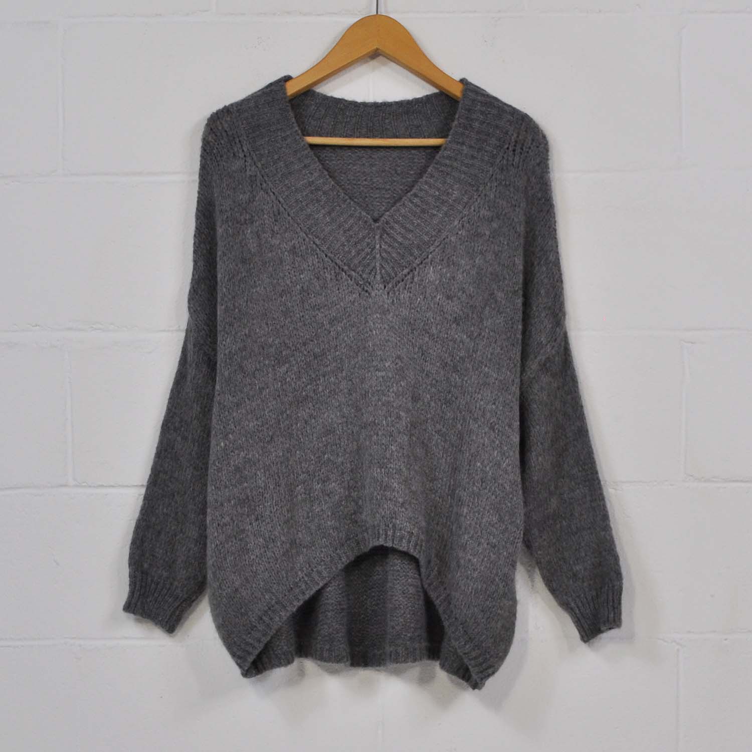 Jersey pico oversize gris