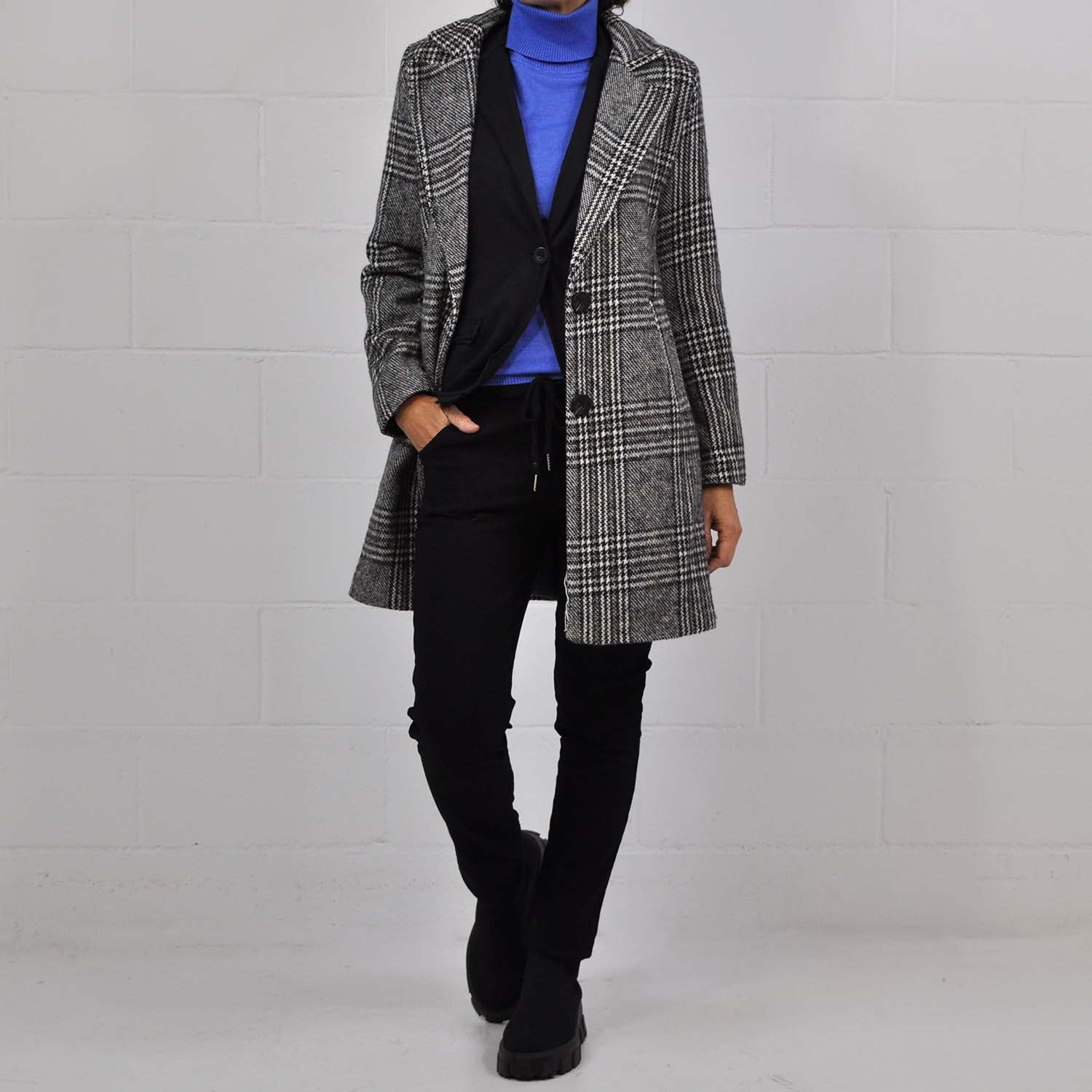 Brown checked coat