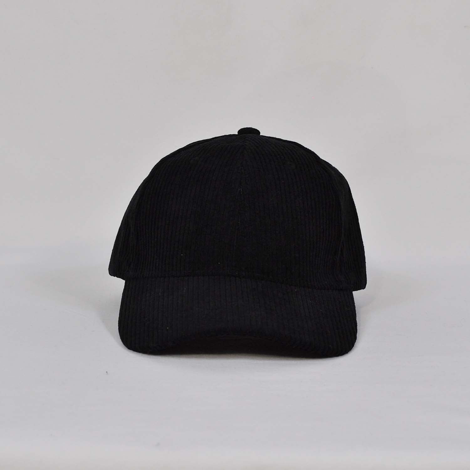 Black corduroy cap 