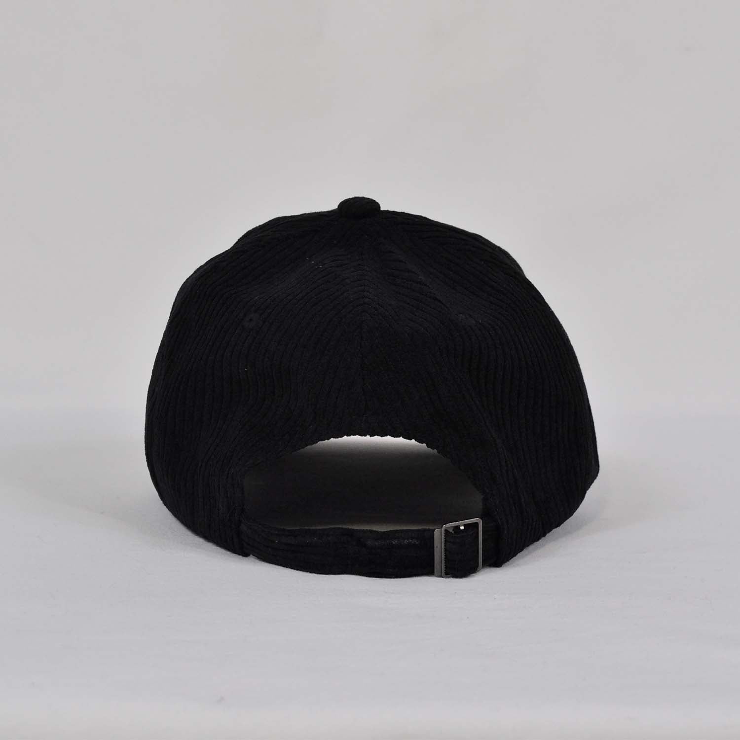 Black corduroy cap 