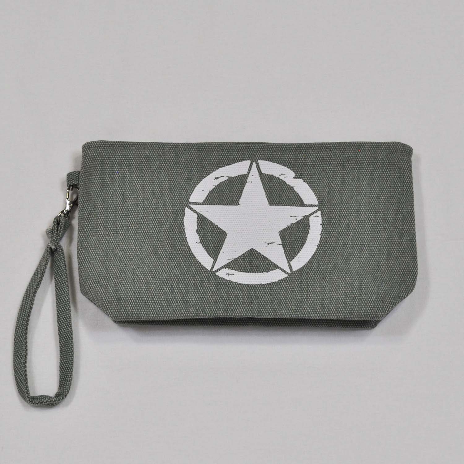 Kaki star coin purse